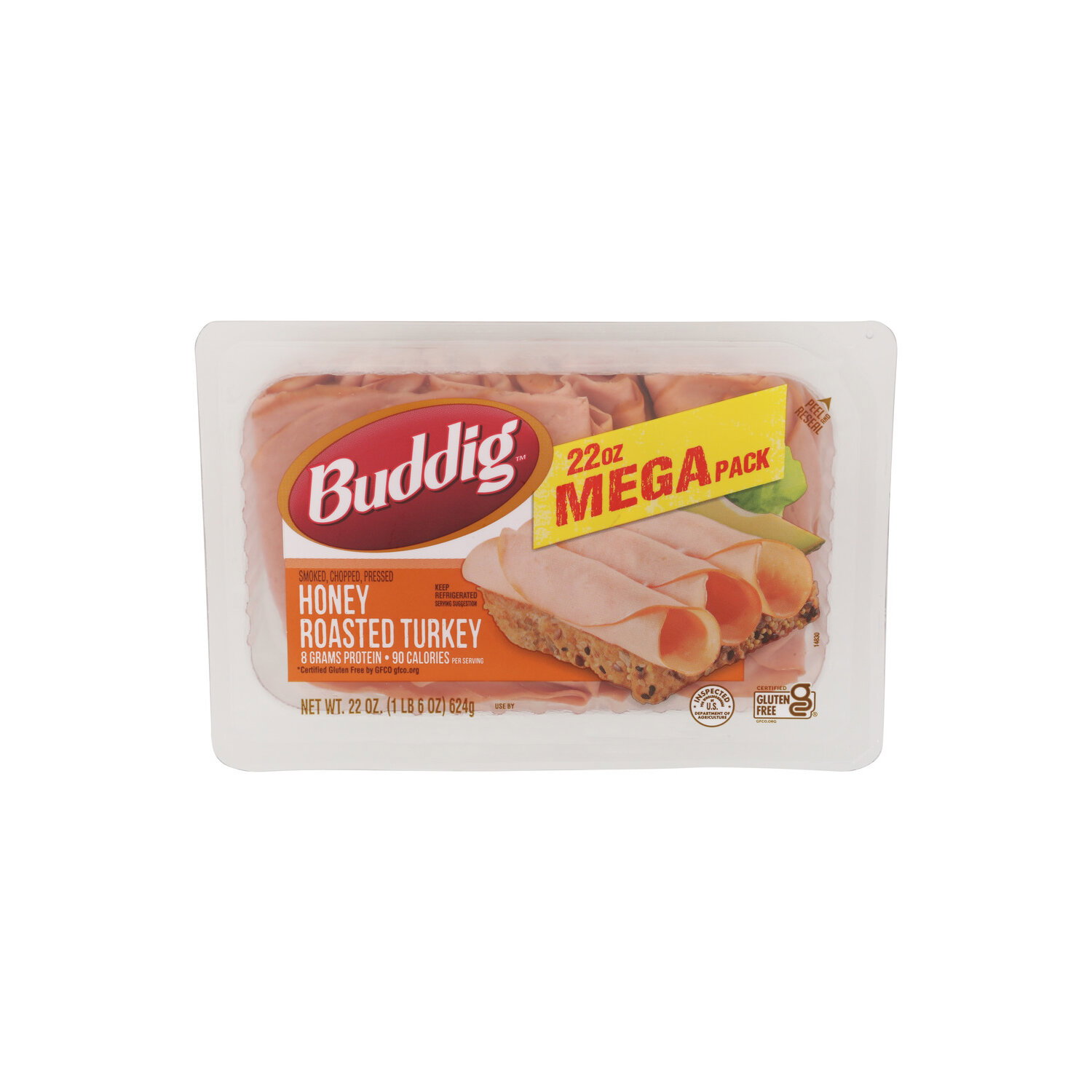 Carl Buddig Mega Pack Honey Roasted Turkey - 22 Ounce Image 1 of 4