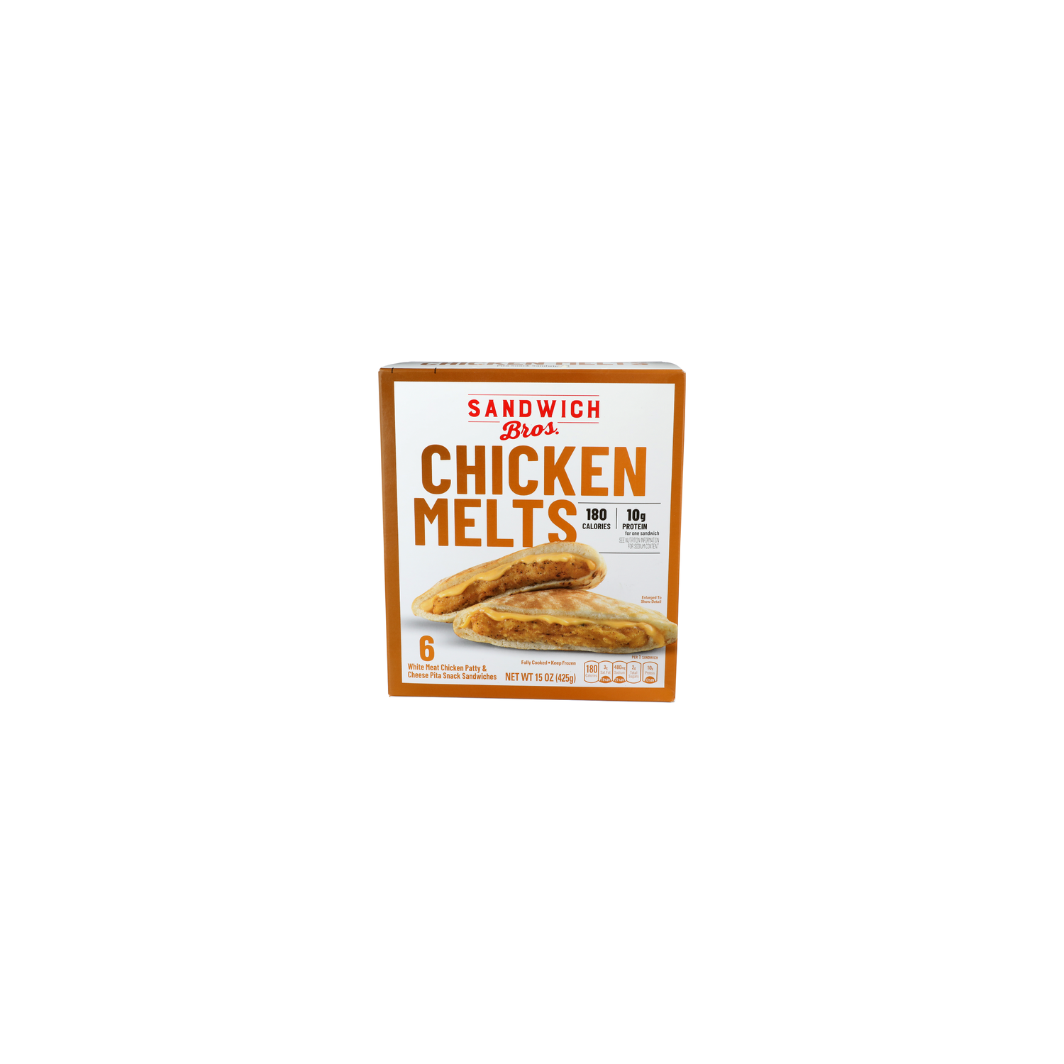 Sandwich BROS. Chicken Melts Pita Snack Sandwiches - 2.5 Ounce - 6 Count Image 1 of 4