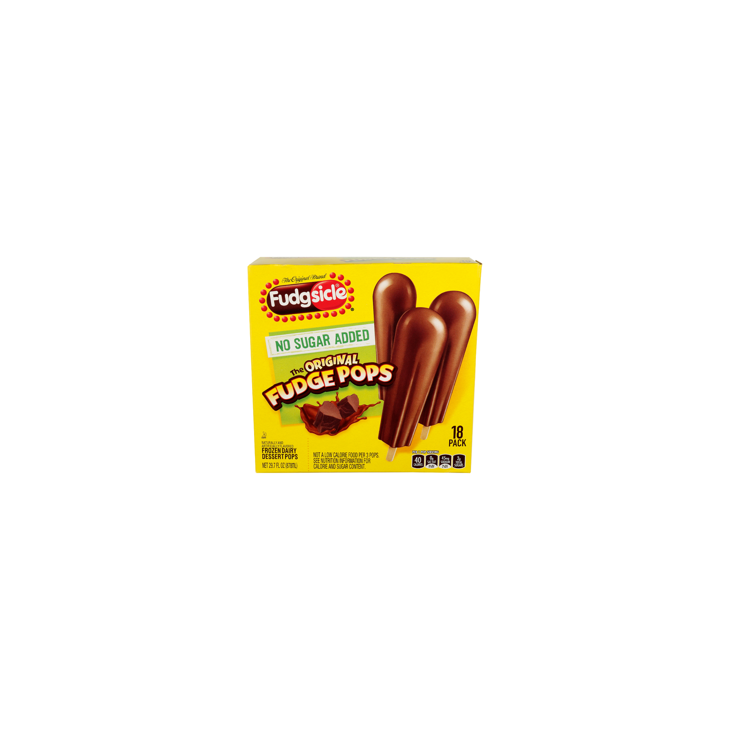 Fudgsicle The Original Fudge Pops Frozen Dairy Dessert - 1.65 Fluid Ounce - 18 Count Image 1 of 4