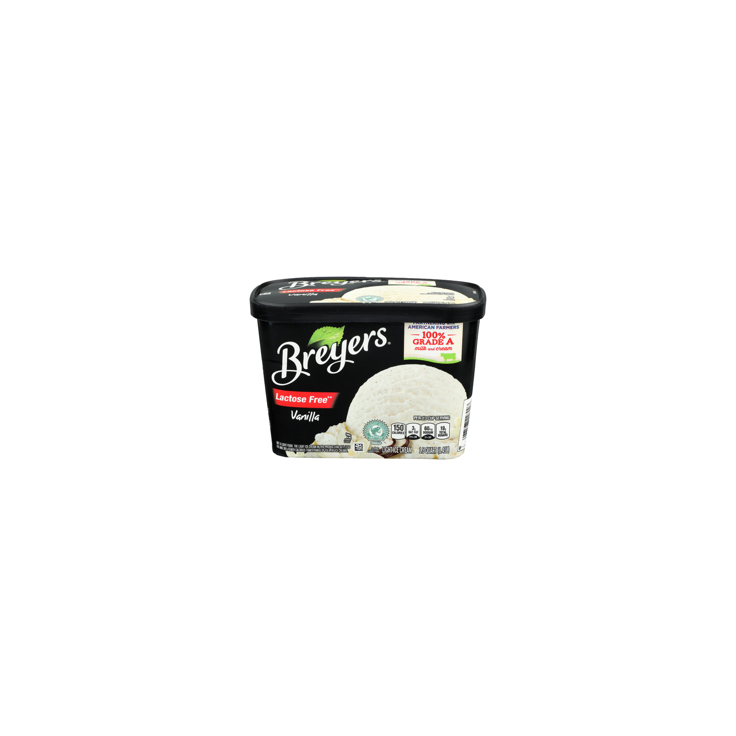 Breyers Vanilla Lactose Free Light Ice Cream - 1.5 Quart Image 1 of 4