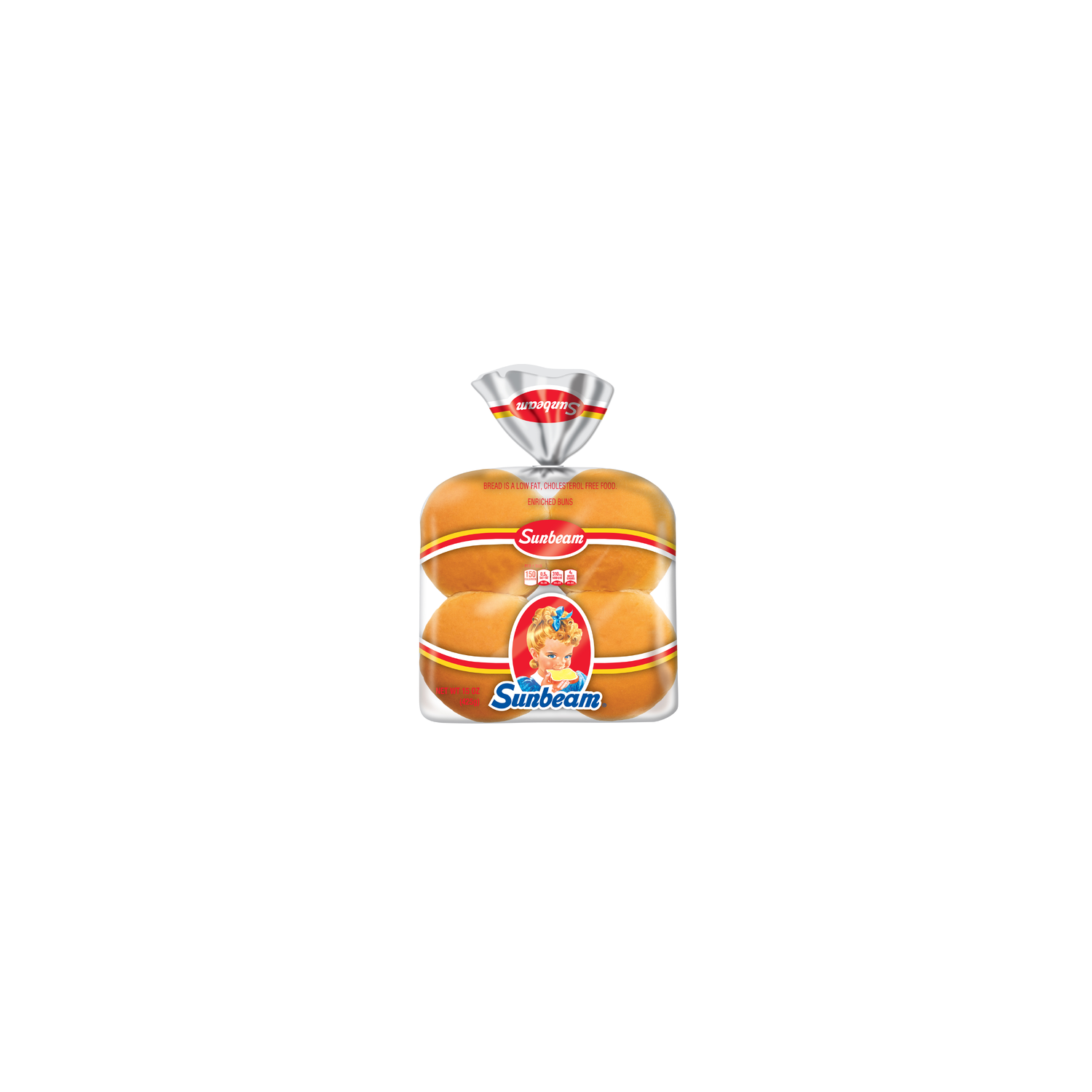 Sunbeam Hamburger Buns, Enriched White Bread Burger - 8 Count