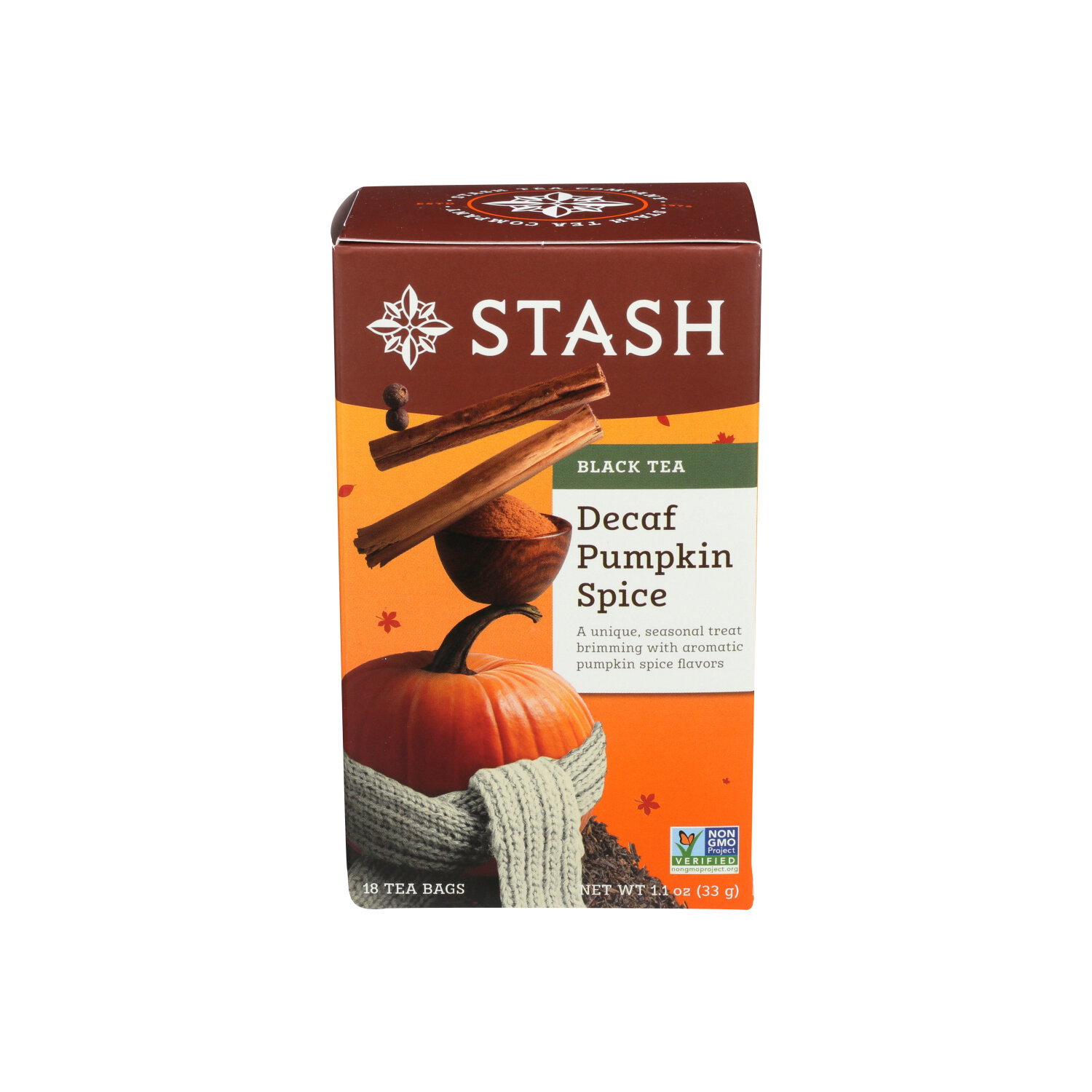 Stash Tea Decaf Pumpkin Spice - 0.061 Ounce - 18 Count Image 1 of 2