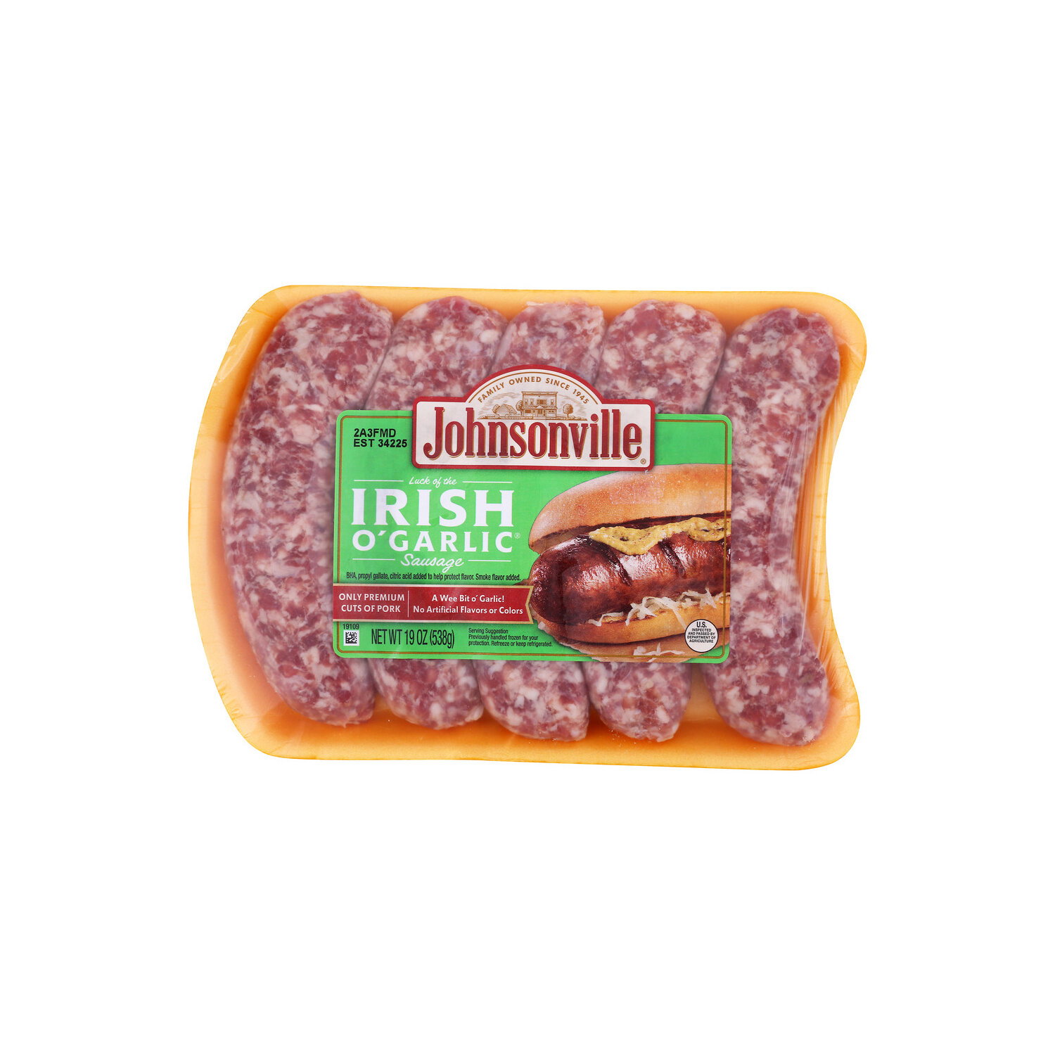 Johnsonville Jv Irish Garlic Brats - 19 Ounce - Brookshire's