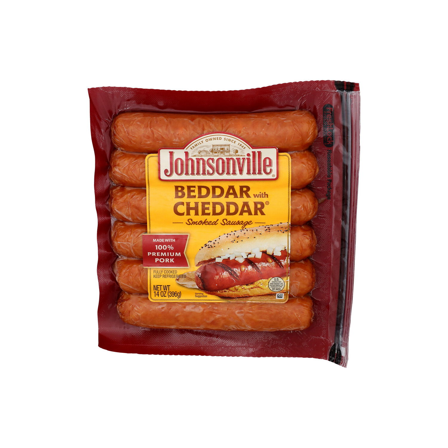 Johnsonville Beddar With Cheddar Smoked Sausage - 14 Ounce - 1