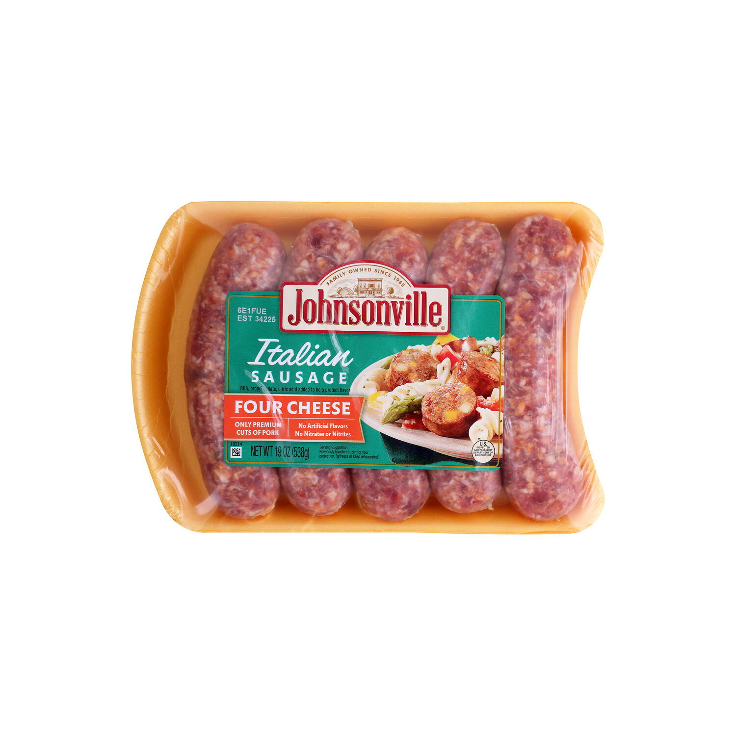 Johnsonville Four Cheese Italian Sausage - 19 Ounce Image 1 of 4
