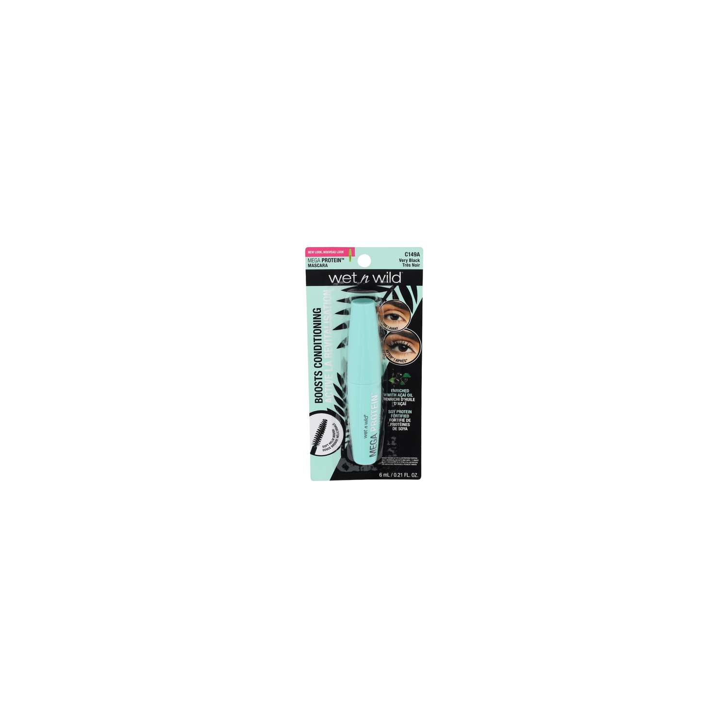 Wet N Wild C149A Very Black Mega Protein Mascara - 6 ml Image 1 of 3