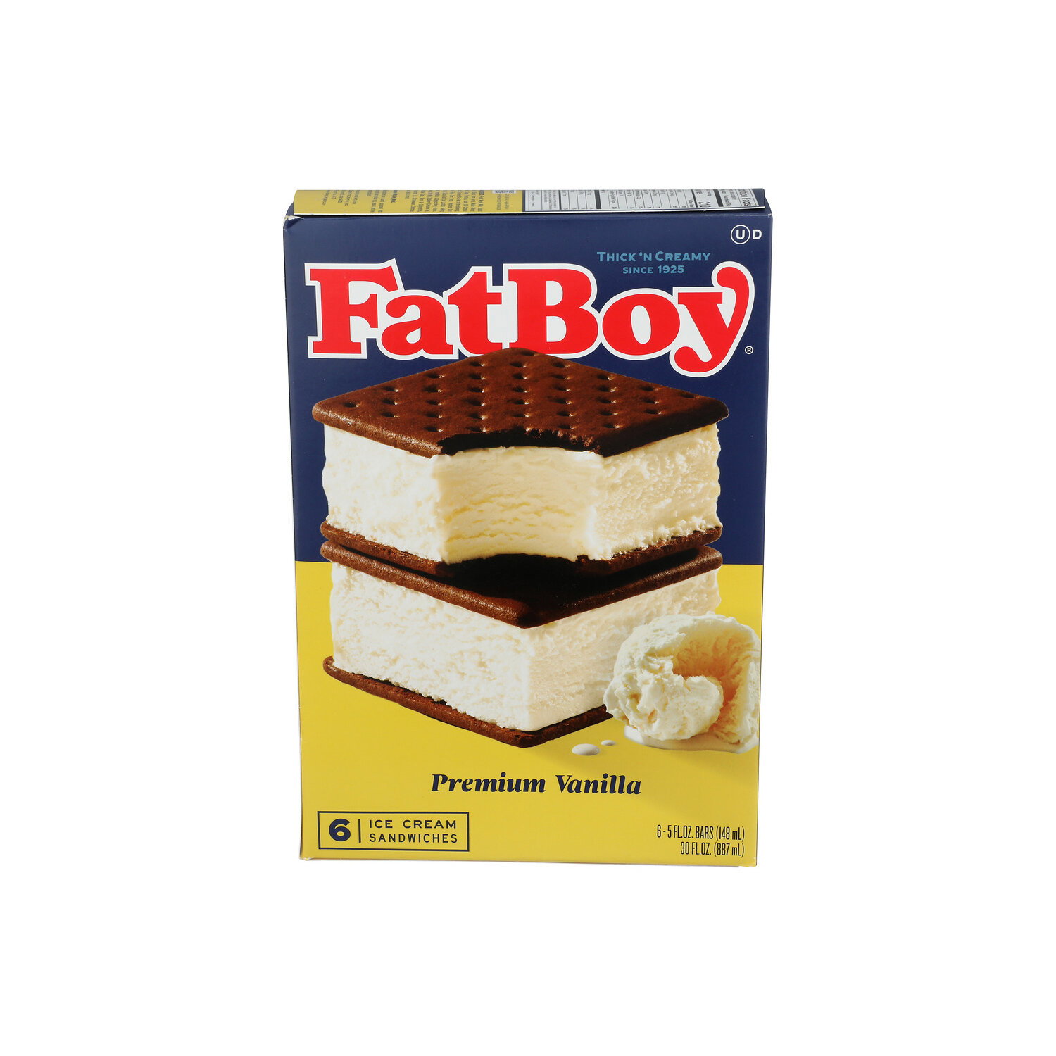 Jolly Llama Vanilla Fatboy Ice Cream Sandwich - 5 Fluid Ounce - 6 Count Image 1 of 3