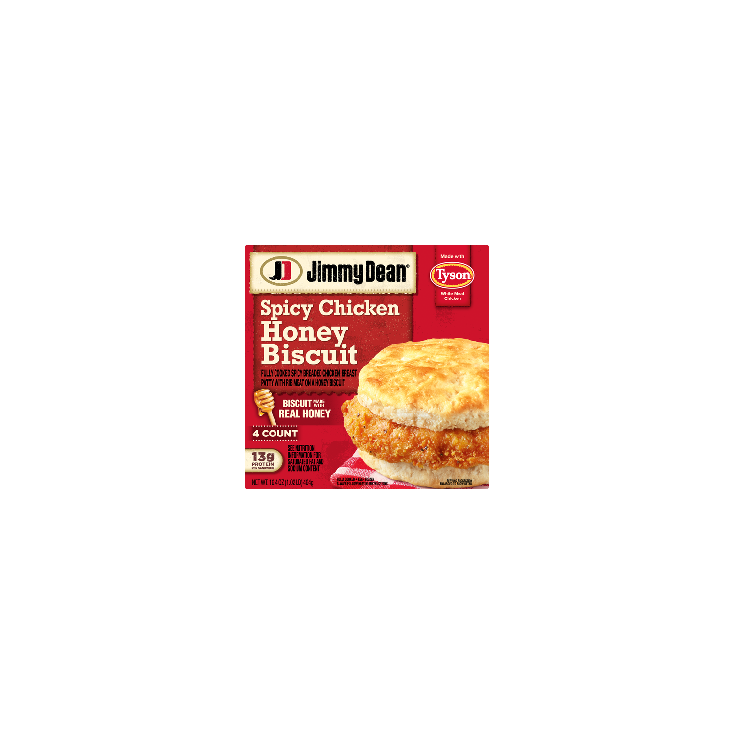 Jimmy Dean Spicy Crispy Chicken Honey Biscuit - 16.4 Ounce Image 1 of 2