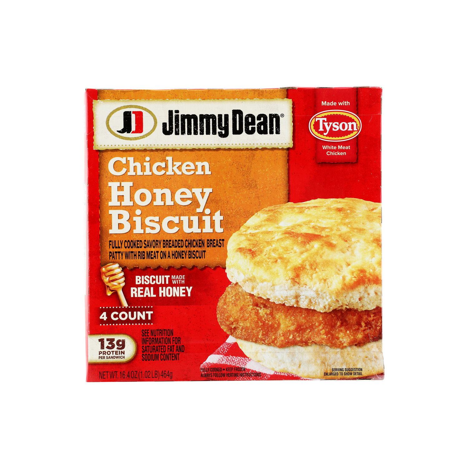 Jimmy Dean Biscuit, Chicken Honey - 4.1 Ounce - 4 Count Image 1 of 2