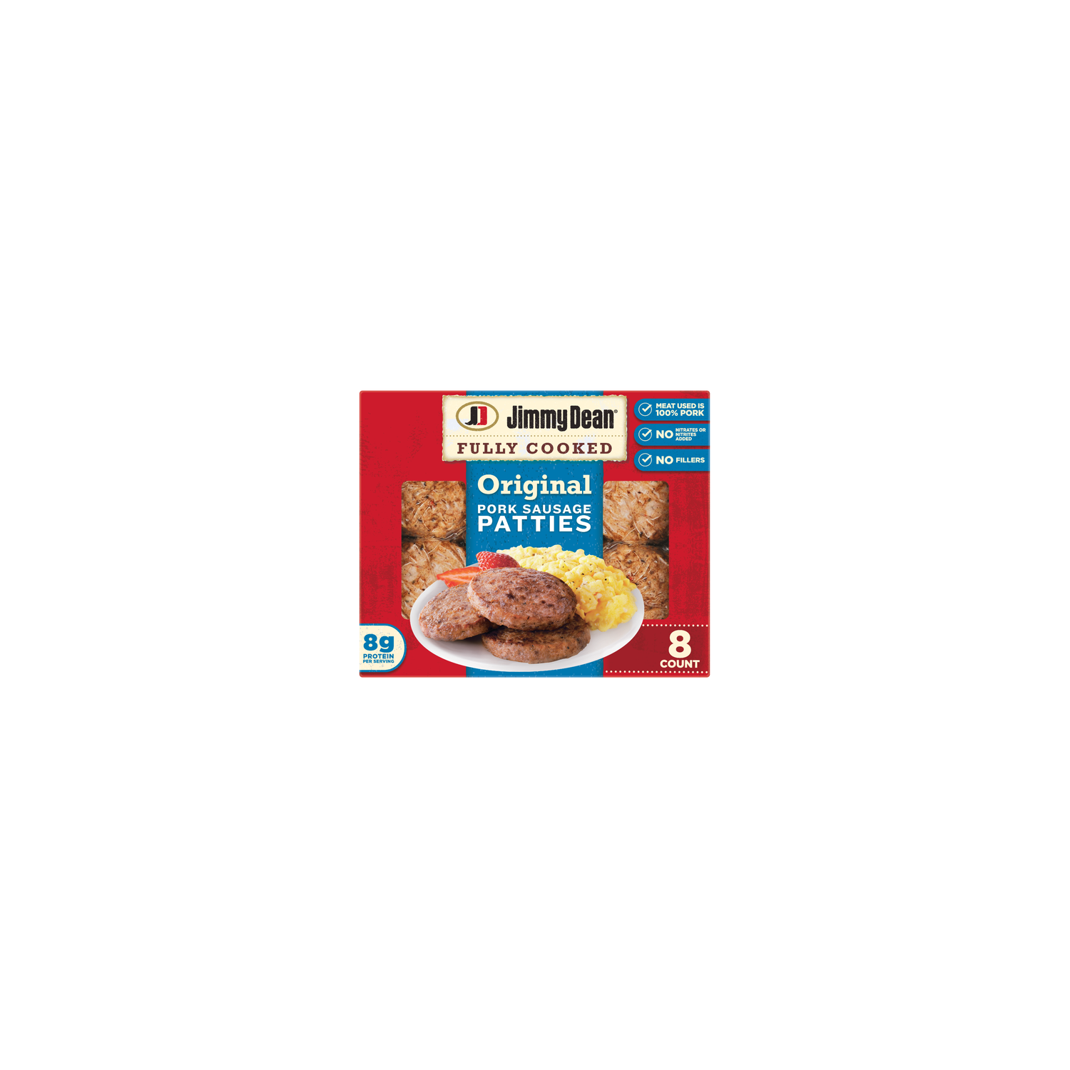 Jimmy Dean Fully Cooked Original Pork Sausage Patties - 8 Count Image 1 of 4