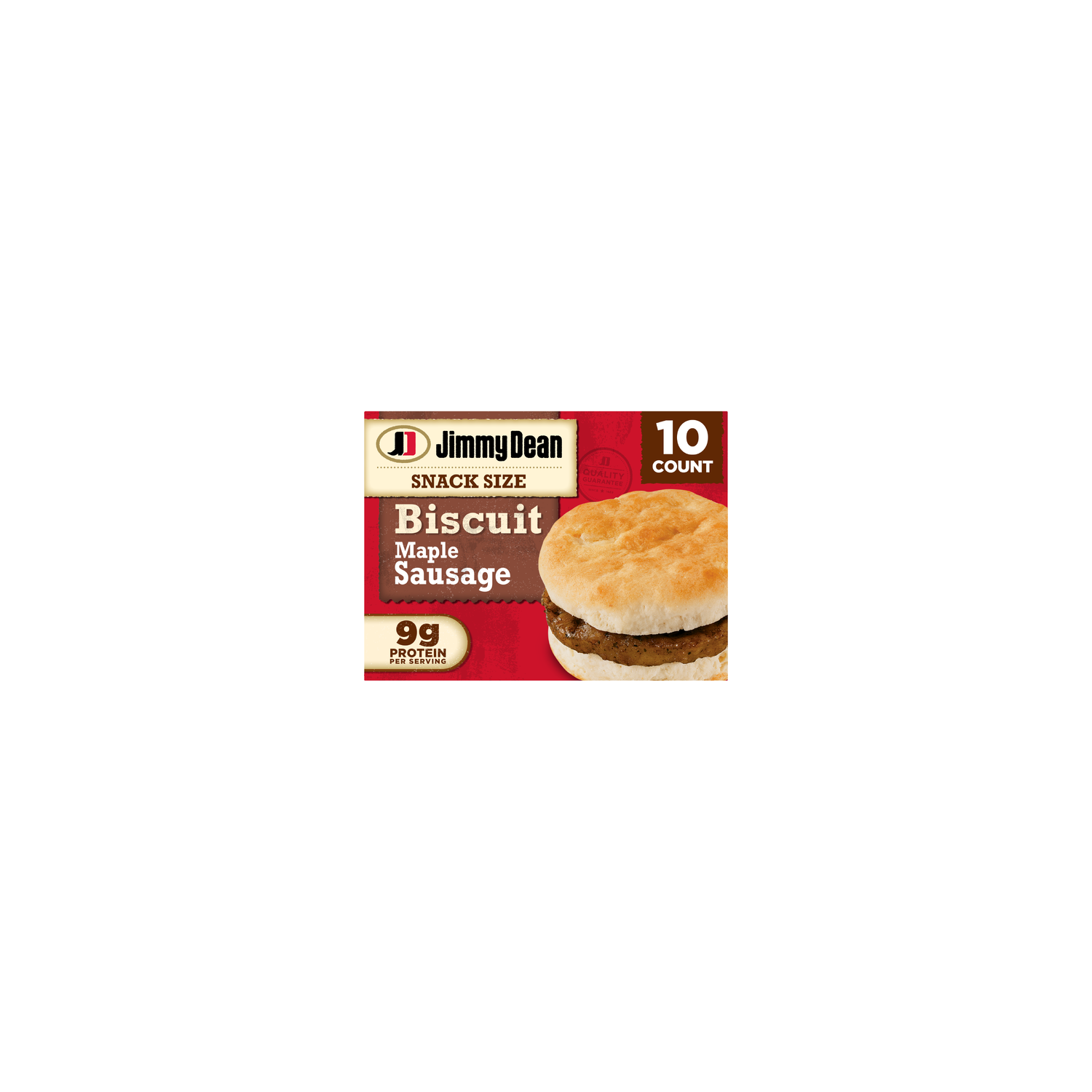 Jimmy Dean Snack Size Biscuit Breakfast Sandwiches With Maple Sausage, Frozen - 1.7 Ounce - 10 Count Image 1 of 4