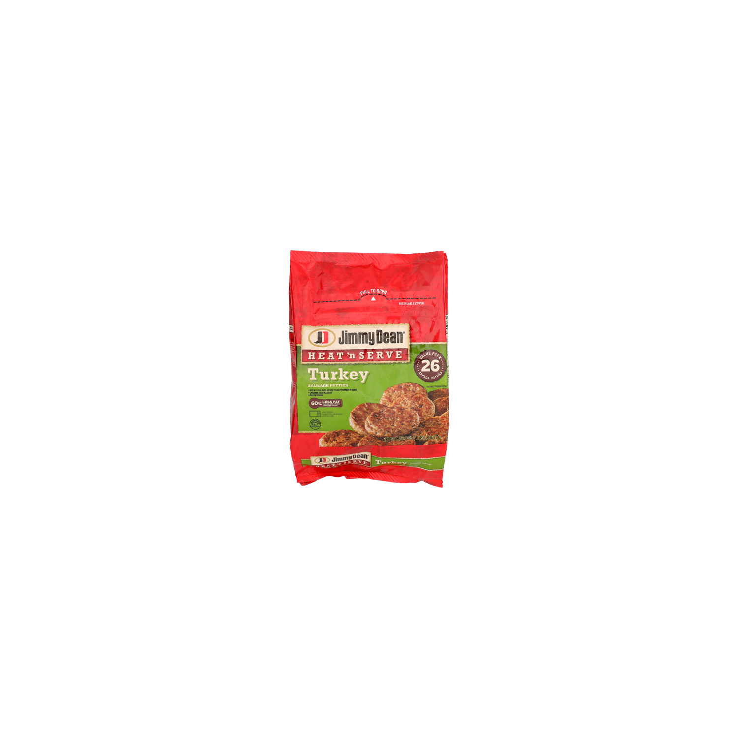 Jimmy Dean Turkey Sausage Patties - 0.919 Ounce - 26 Count Image 1 of 4