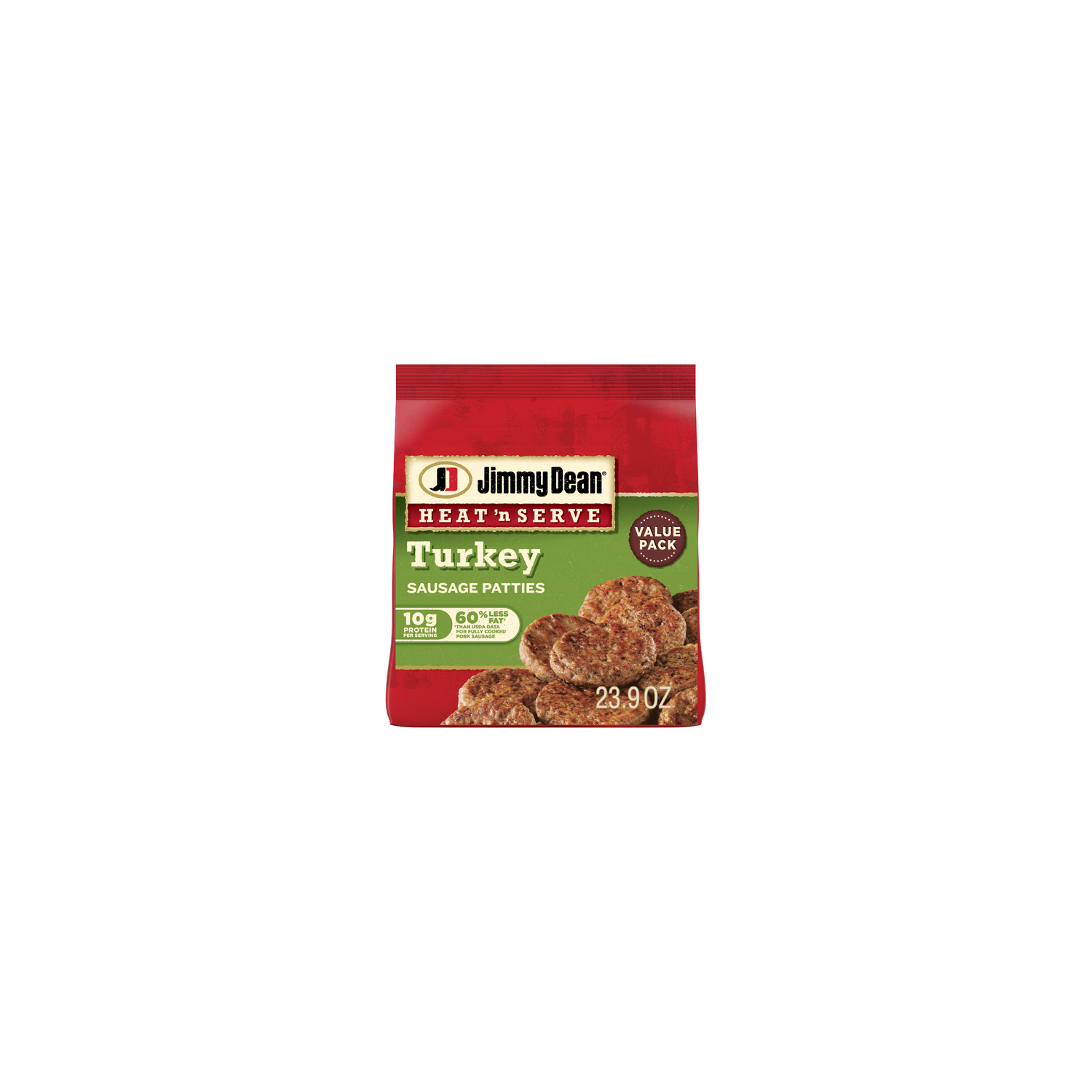 Jimmy Dean Heat 'n Serve Breakfast Turkey Sausage Patties - 26 Count Image 1 of 4