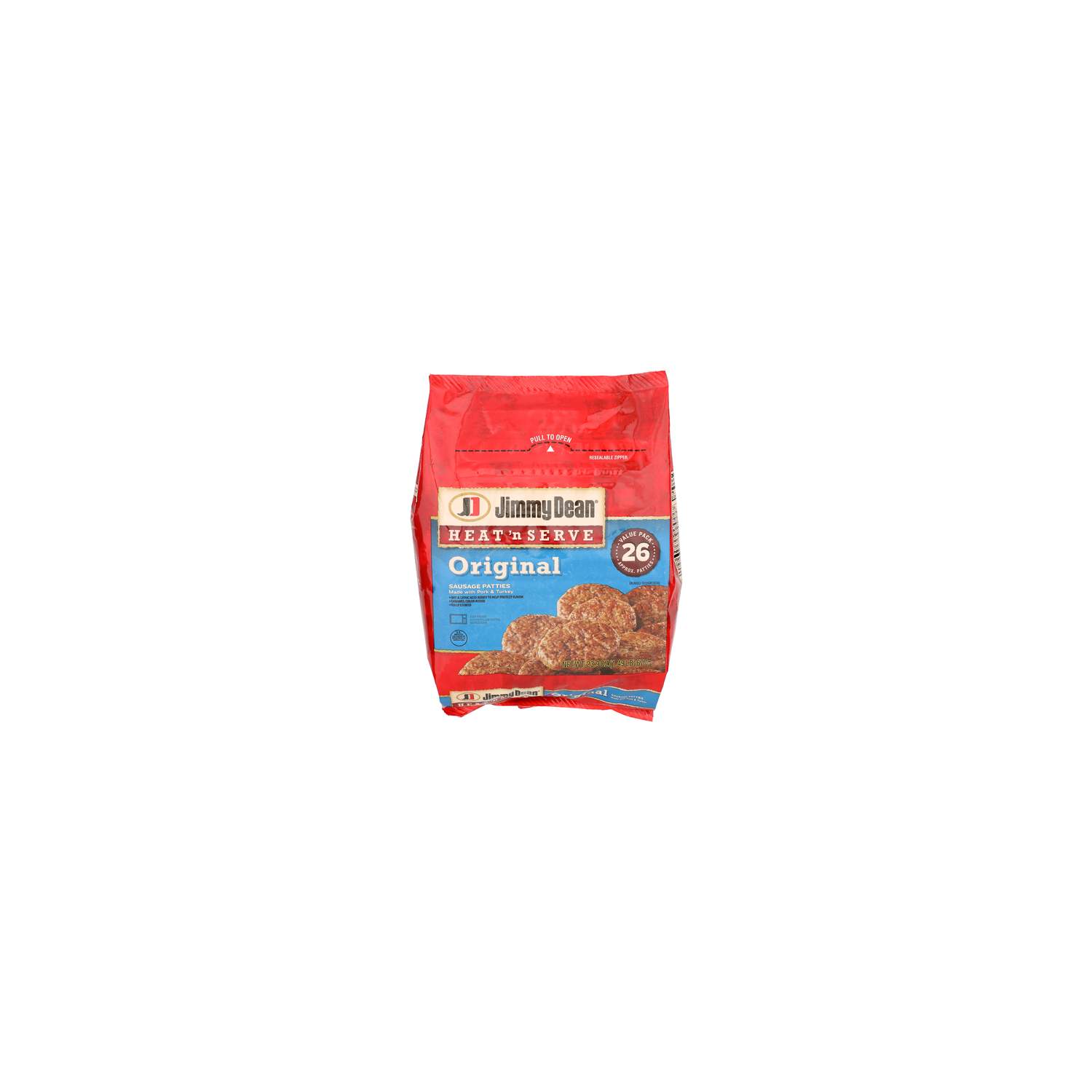 Jimmy Dean Original Heat 'n Serve Sausage Patties - 23.9 Ounce Image 1 of 4