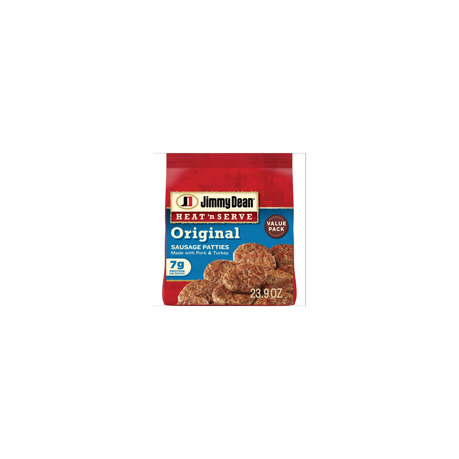 Jimmy Dean Heat 'n Serve Original Pork Breakfast Sausage Patties - 23.9 Ounce Image 1 of 4