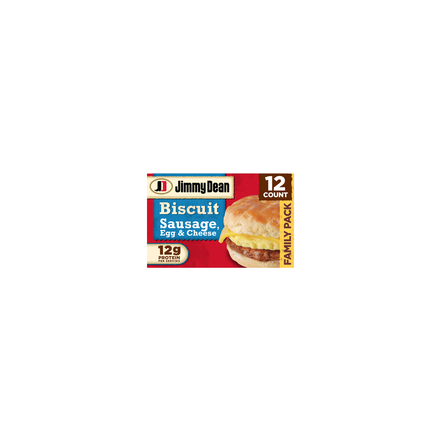 Jimmy Dean Biscuit Breakfast Sandwiches With Sausage, Egg, And Cheese, Frozen - 54 Ounce Image 1 of 4