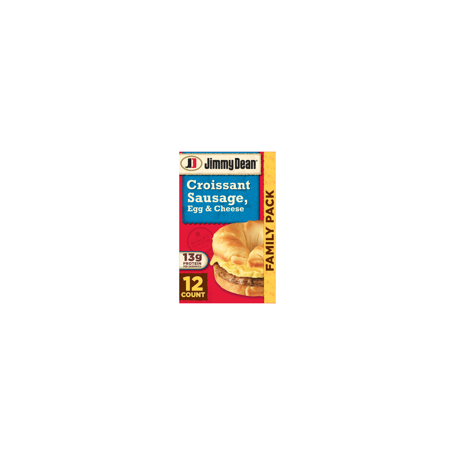 Jimmy Dean Croissant Breakfast Sandwiches With Sausage, Egg, And Cheese, Frozen - 54 Ounce Image 1 of 4