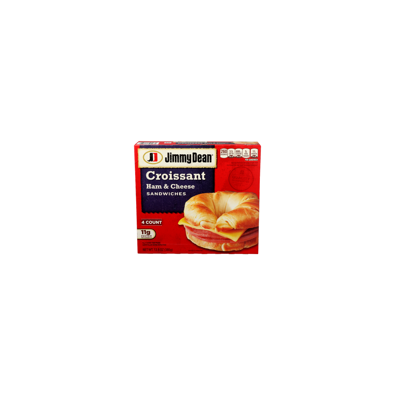 Jimmy Dean Croissant Ham & Cheese Sandwiches - 3.4 Ounce - 4 Count Image 1 of 4