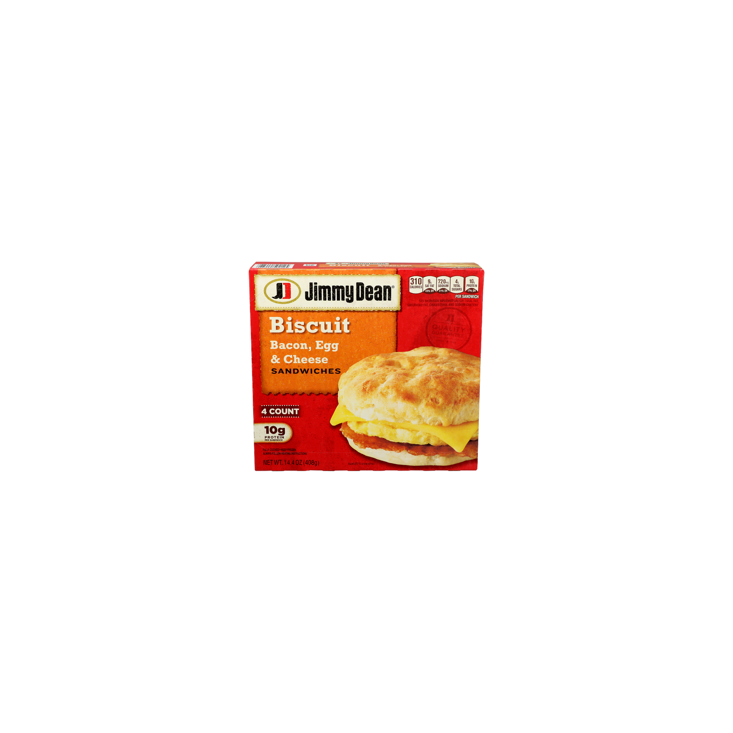 Jimmy Dean Bacon, Egg & Cheese Sandwiches Biscuit - 3.6 Ounce - 4 Count Image 1 of 4