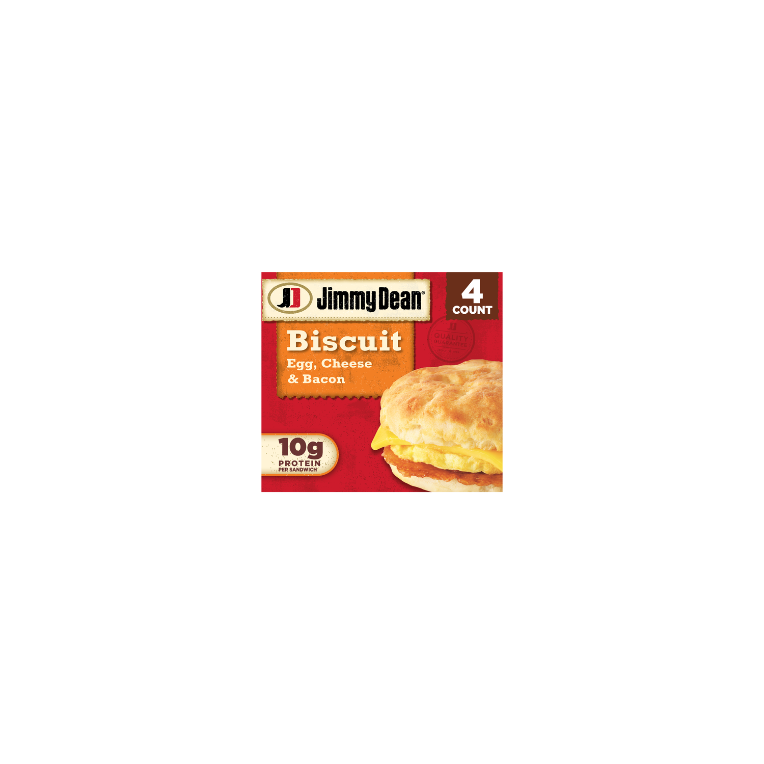 Jimmy Dean Biscuit Breakfast Sandwiches With Bacon, Egg, And Cheese, Frozen - 4 Count Image 1 of 4