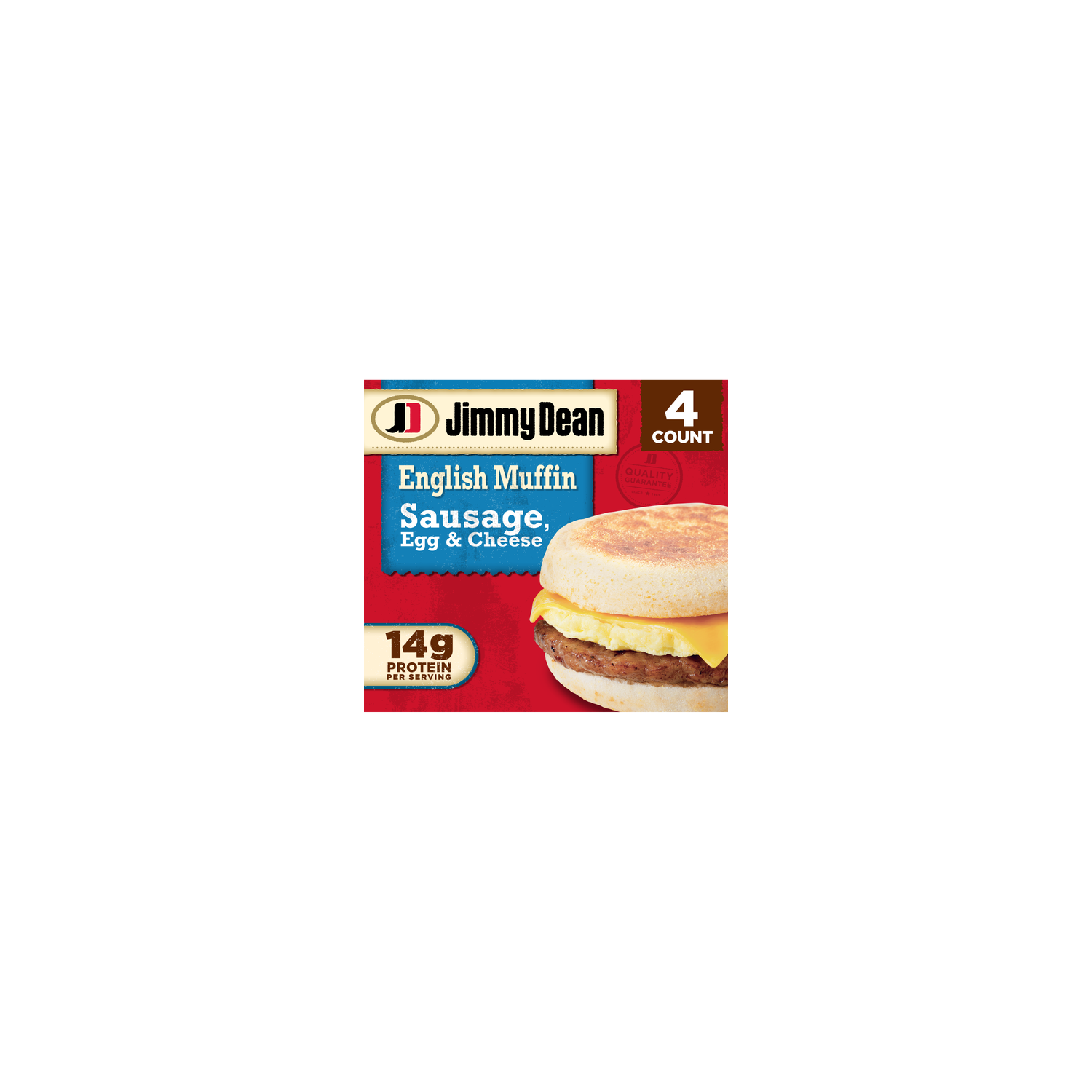 Jimmy Dean English Muffin Breakfast Sandwiches With Sausage, Egg, And Cheese, Frozen - 2.3 Ounce - 8 Count Image 1 of 4