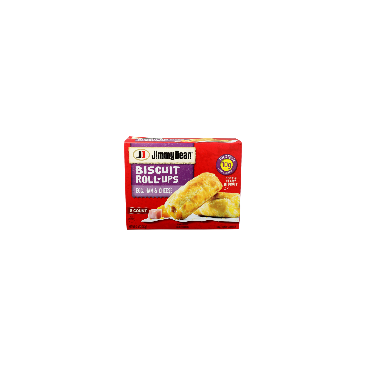 Jimmy Dean Egg, Ham & Cheese Biscuit Roll Ups - 1.6 Ounce - 8 Count Image 1 of 4