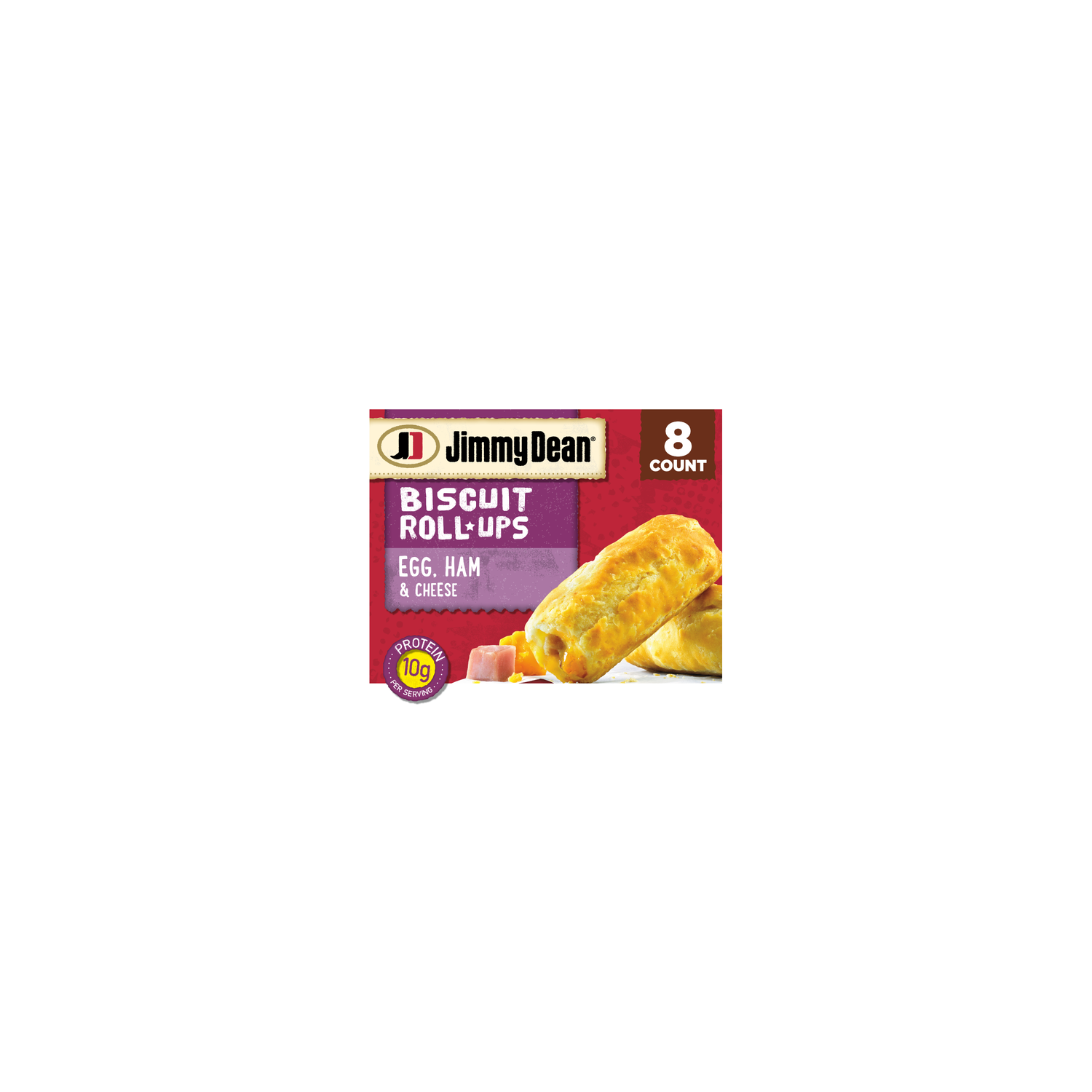 Jimmy Dean Biscuit Roll-Ups, Ham, Frozen Breakfast - 8 Count Image 1 of 4