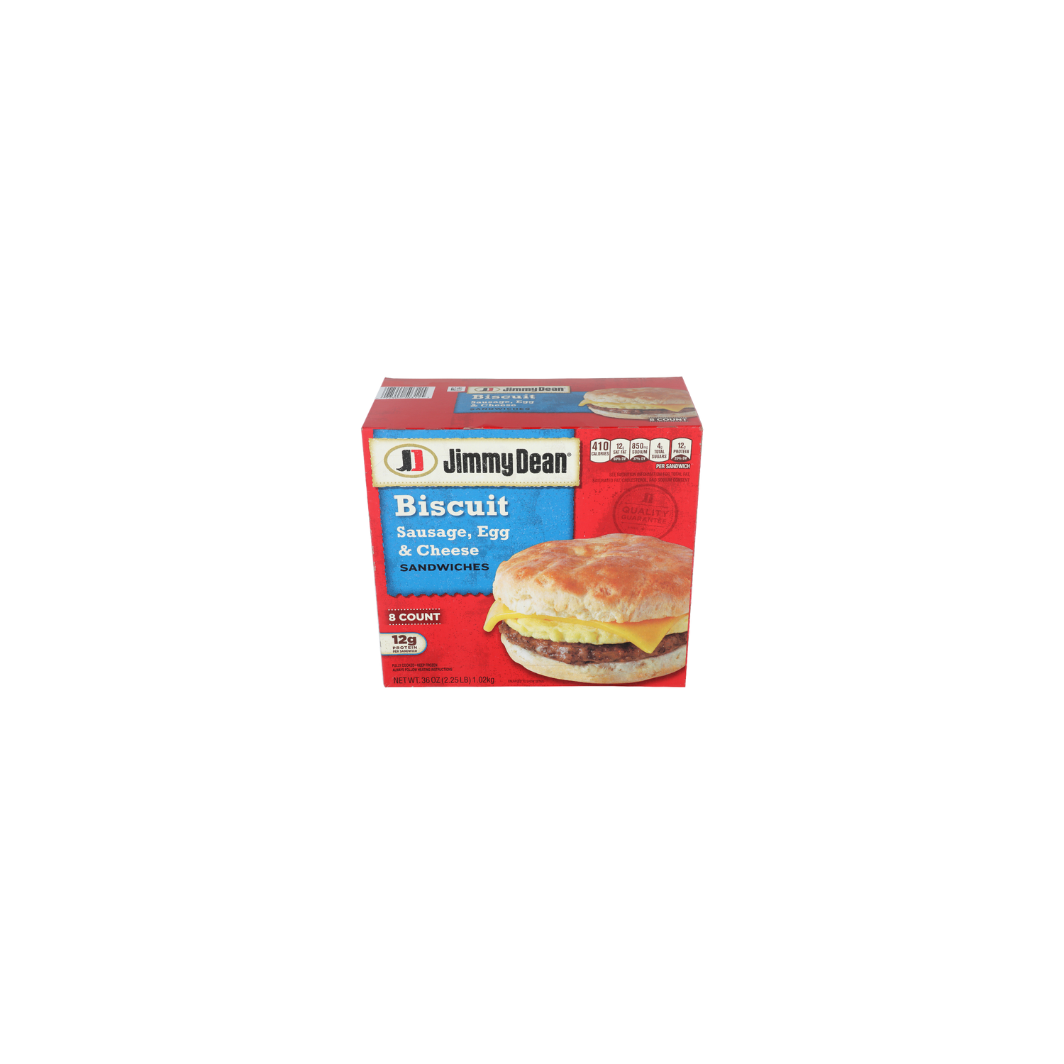 Jimmy Dean Sausage, Egg & Cheese Biscuit Sandwiches - 4.5 Ounce - 8 Count Image 1 of 4