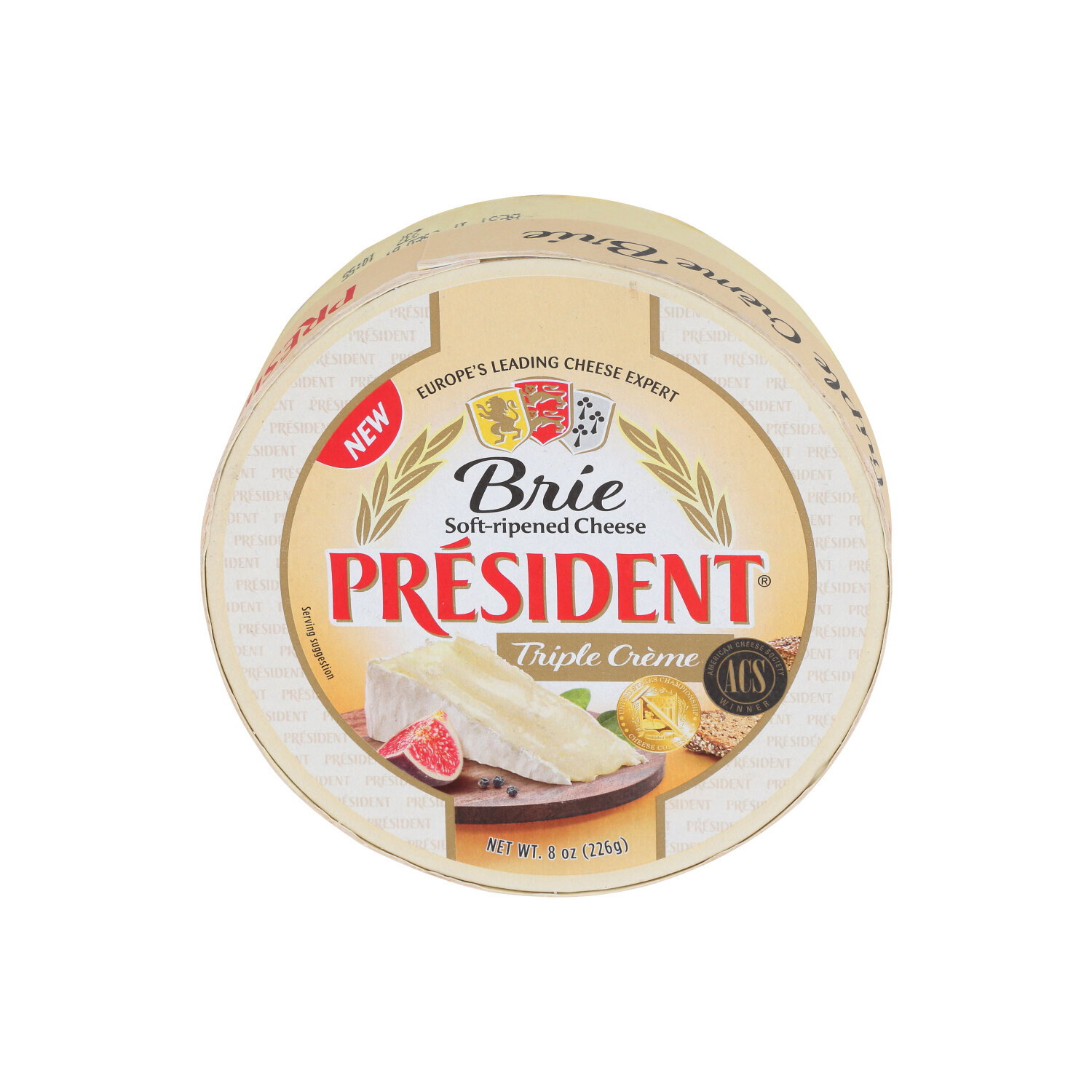 President Brie Cheese Brie, Triple Crème Round - 8 Ounce Image 1 of 2