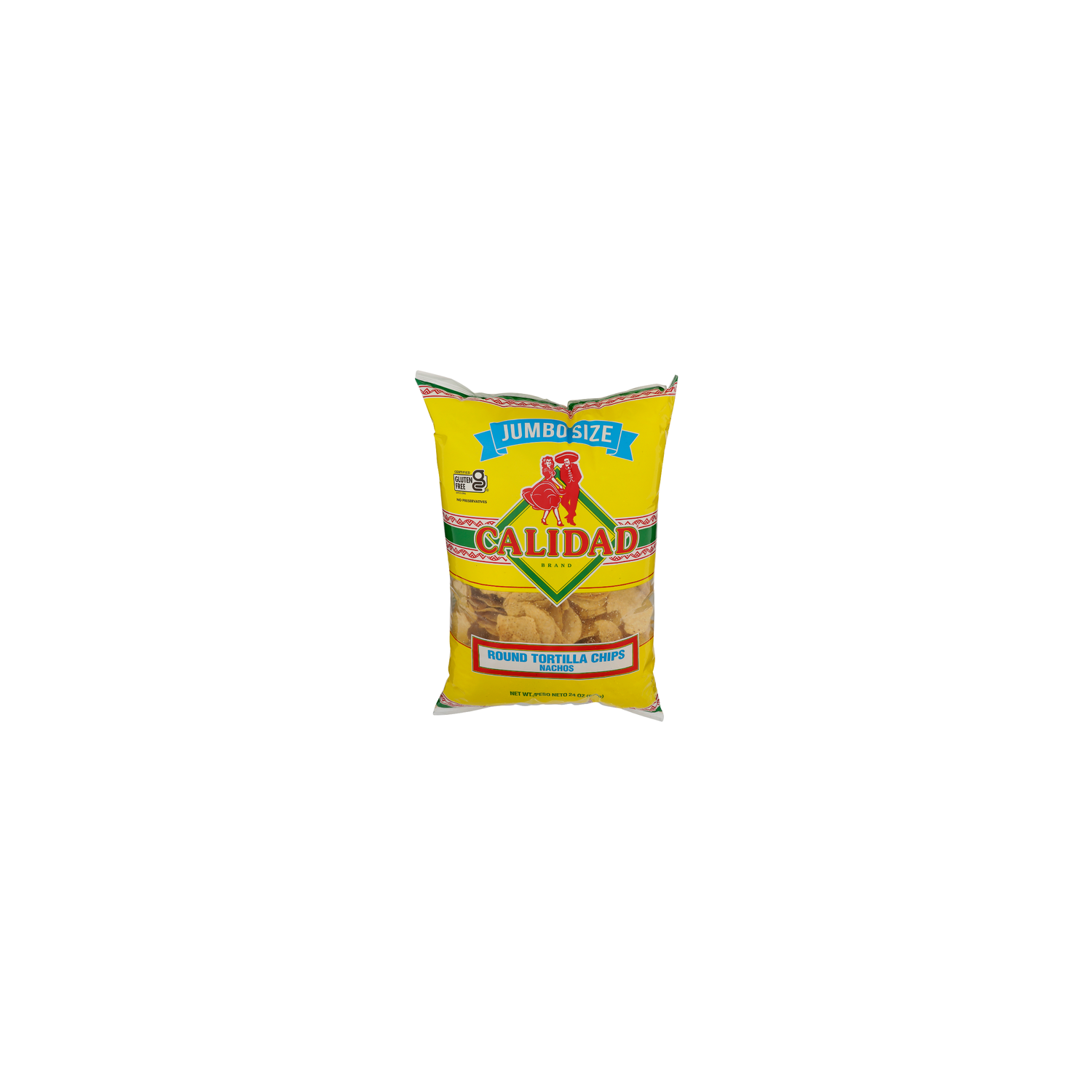 Calidad Brand Jumbo Size Round Tortilla Chips Nachos - 24 Ounce Image 1 of 4