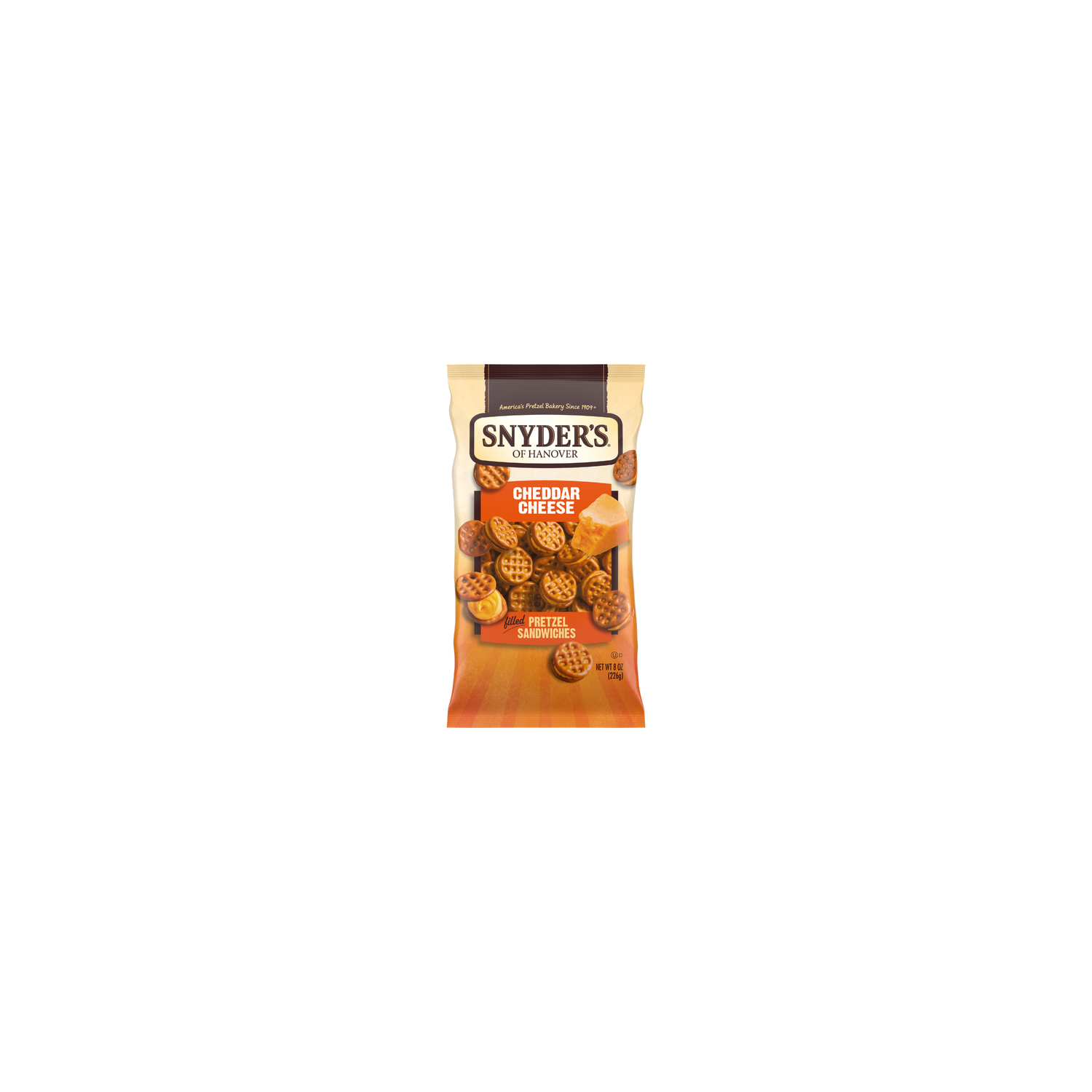 Snyder's of Hanover Cheddar Cheese Filled Pretzel Sandwiches - 8 Ounce Image 1 of 2