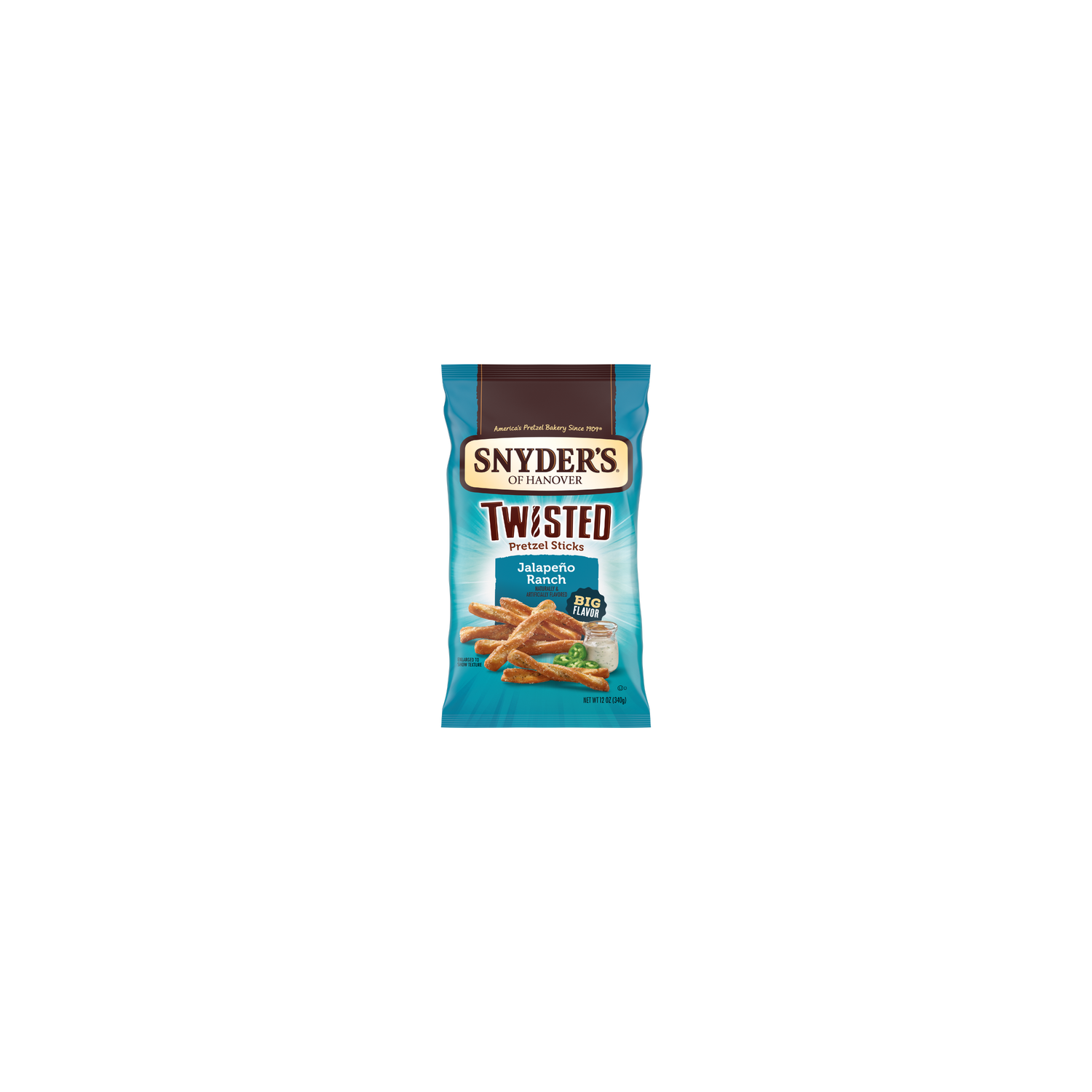 Snyder's of Hanover Jalapeño Ranch Flavored Pretzel Sticks - 12 Ounce Image 1 of 2