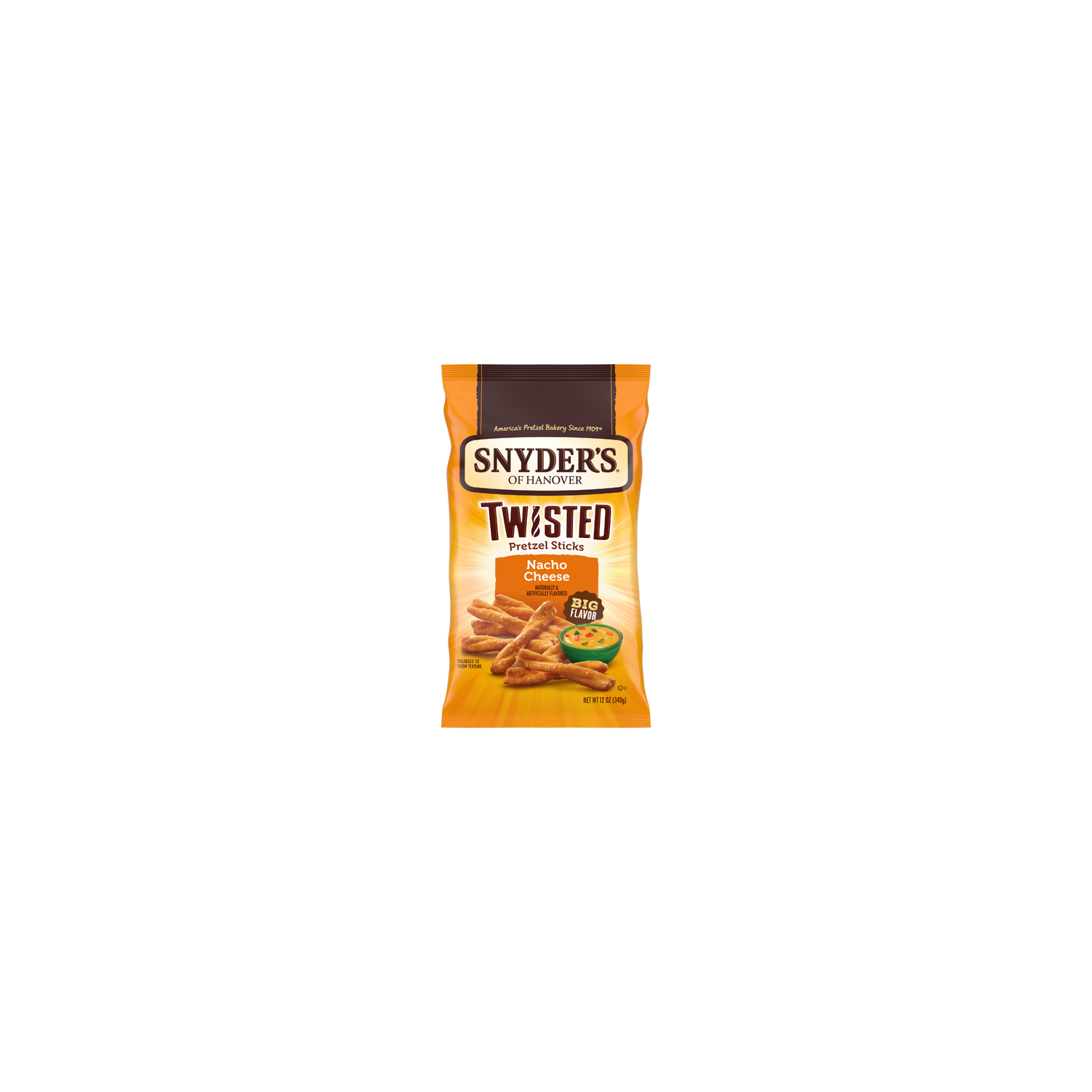 Snyder's of Hanover Nacho Cheese Twisted Pretzel Sticks - 12 Ounce Image 1 of 2