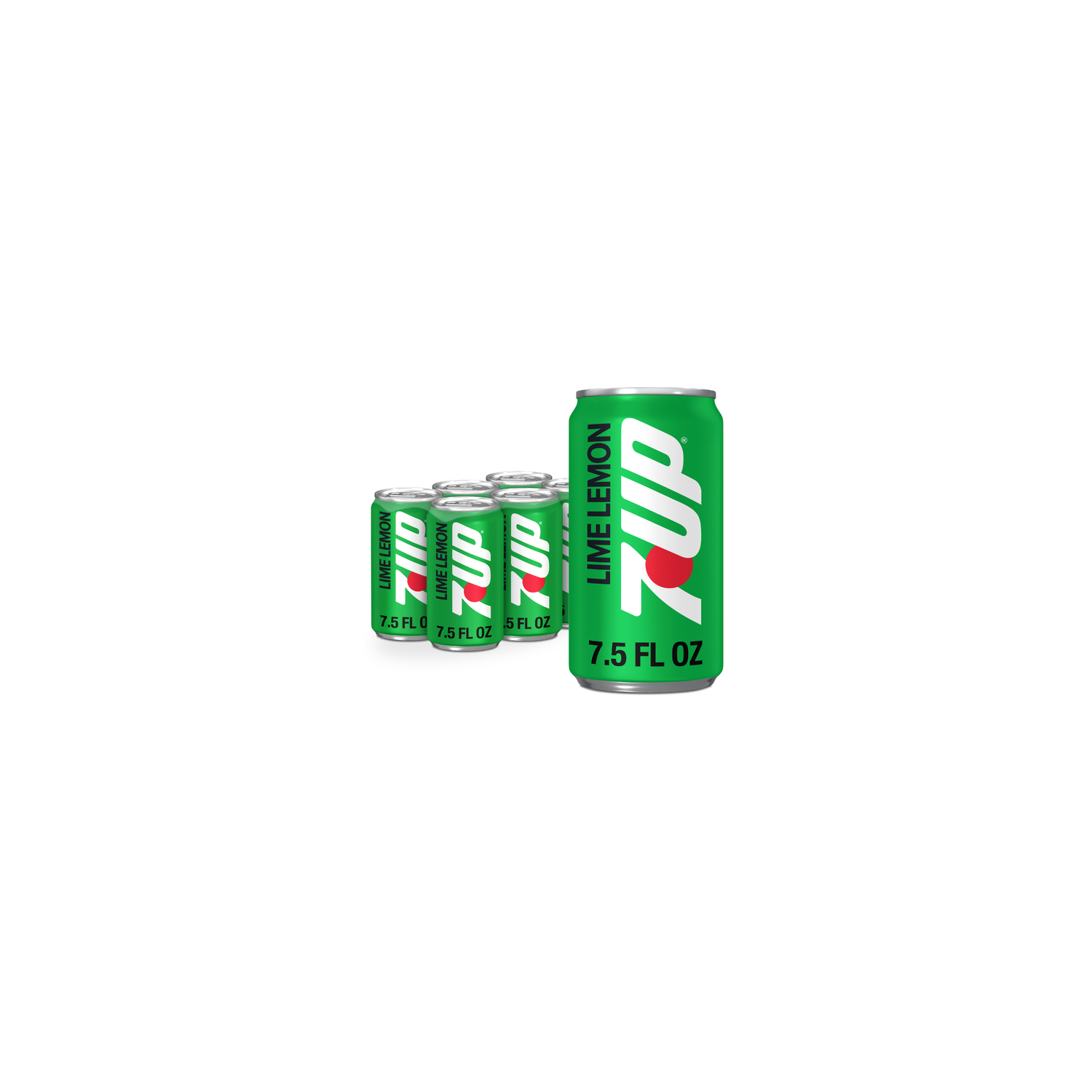 7UP Lime Lemon Soda - 1.25 Fluid Ounce - 6 Count Image 1 of 3