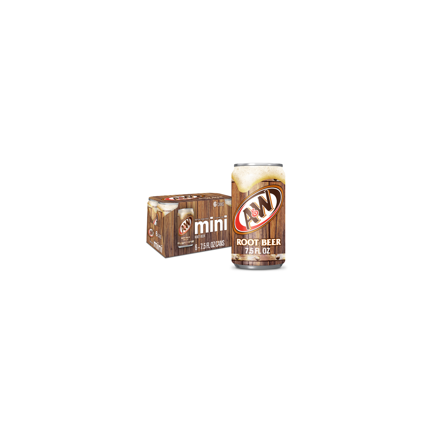A&W Root Beer Soda - 1.25 Fluid Ounce - 6 Count Image 1 of 3
