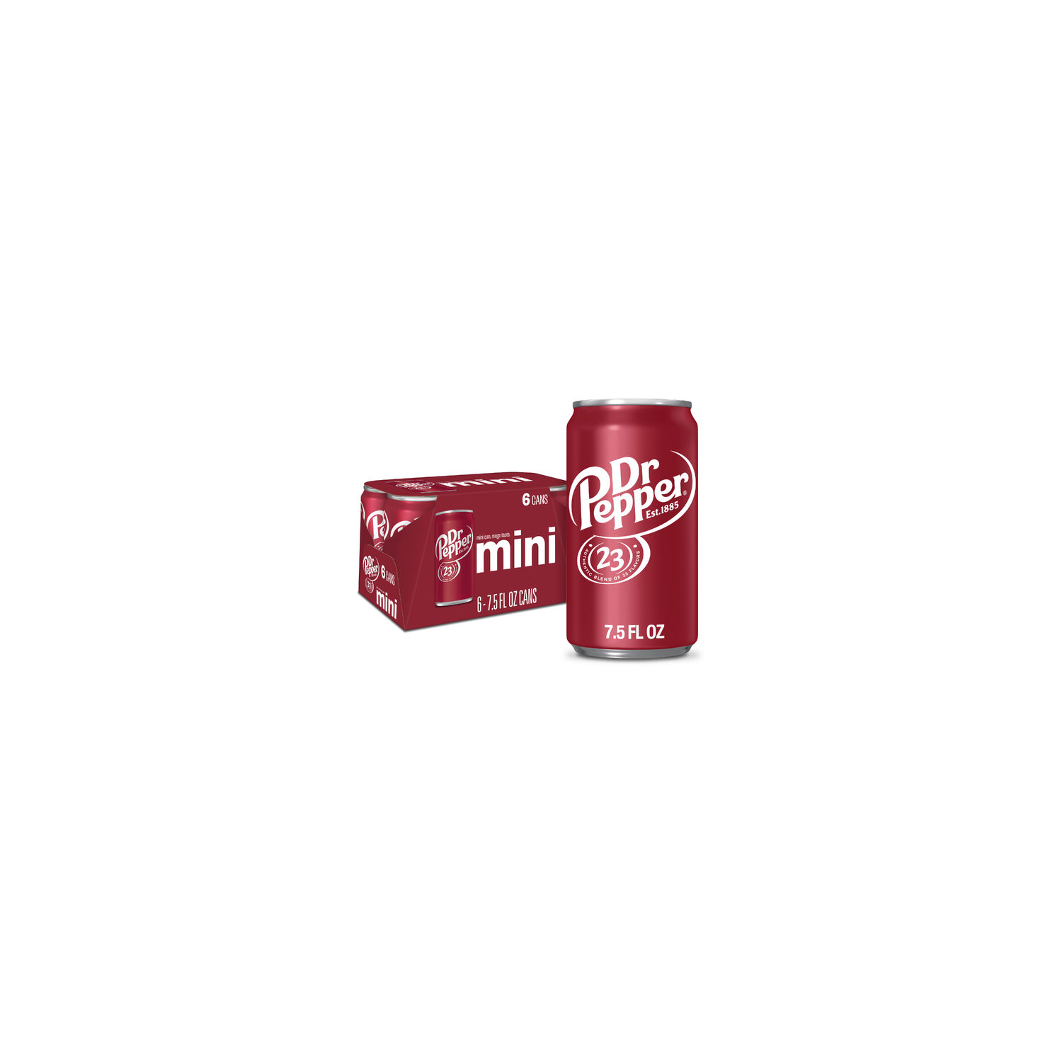 Dr Pepper Soda Mini - 1.25 Fluid Ounce - 6 Count Image 1 of 3