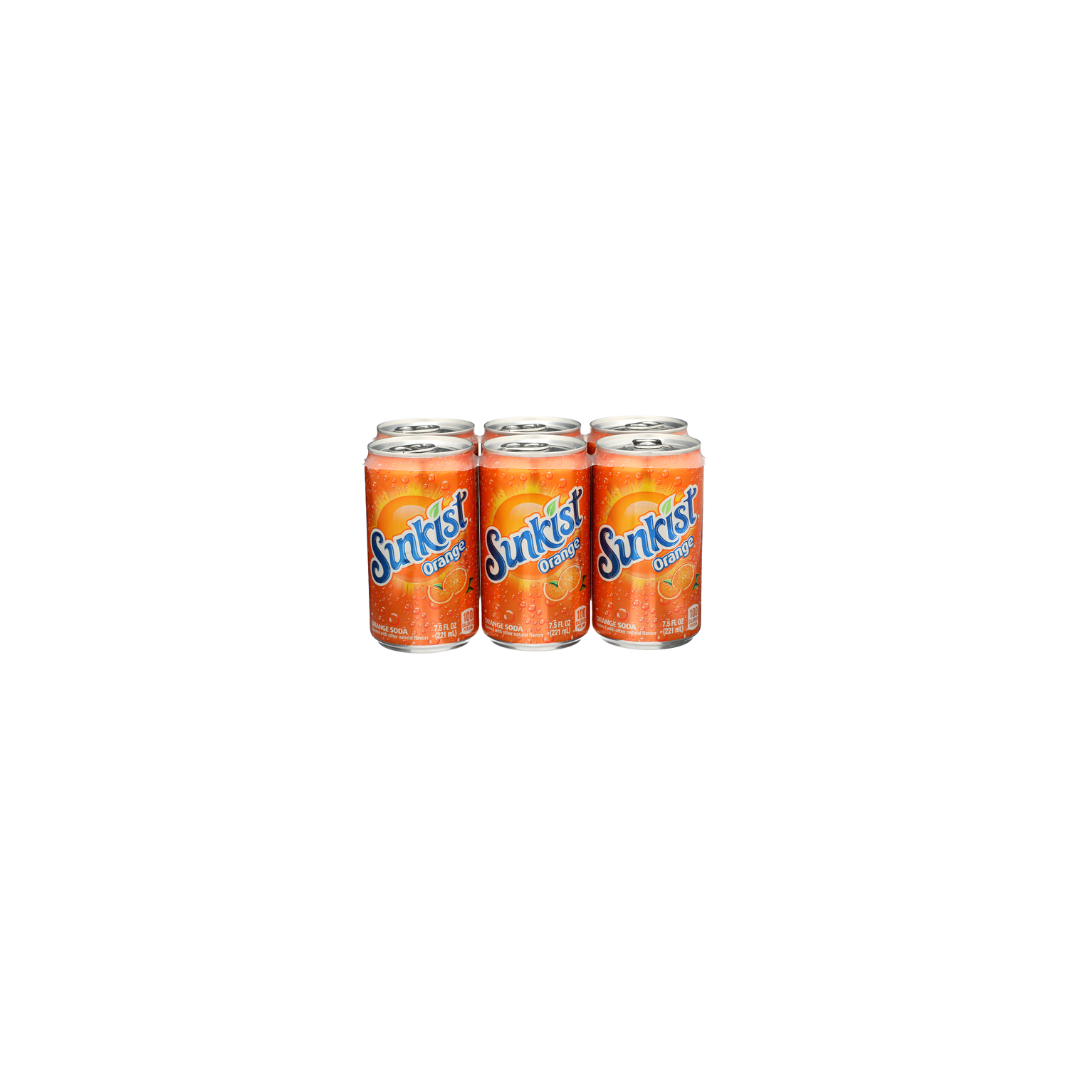 Sunkist Orange Soda - 7.5 Fluid Ounce - 6 Count - Super 1 Foods