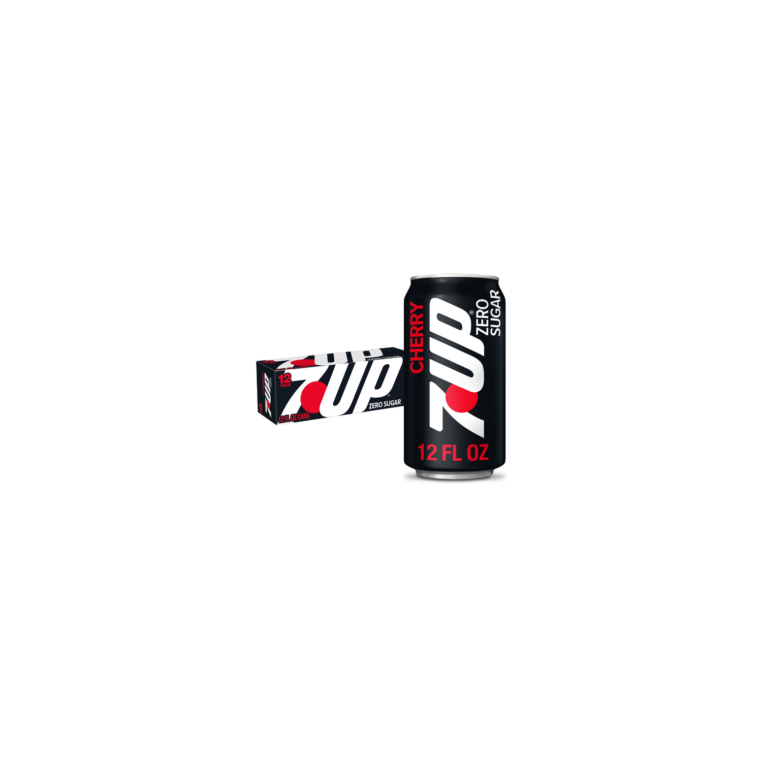7UP Cherry Flavored Zero Sugar Soda - 12 Fluid Ounce Image 1 of 3