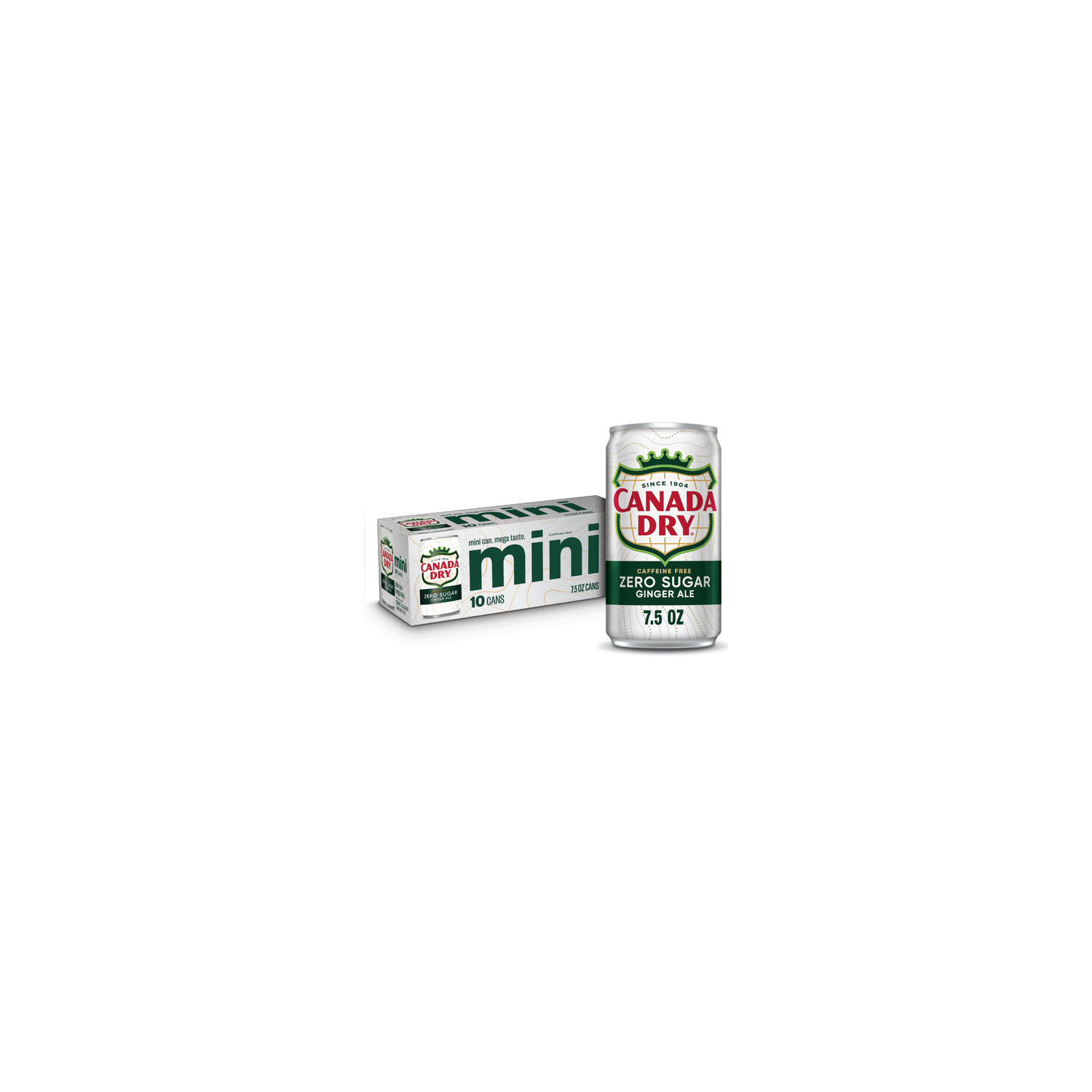 Canada Dry Zero Sugar Ginger Ale Soda Mini - 0.75 Fluid Ounce - 10 Count Image 1 of 3