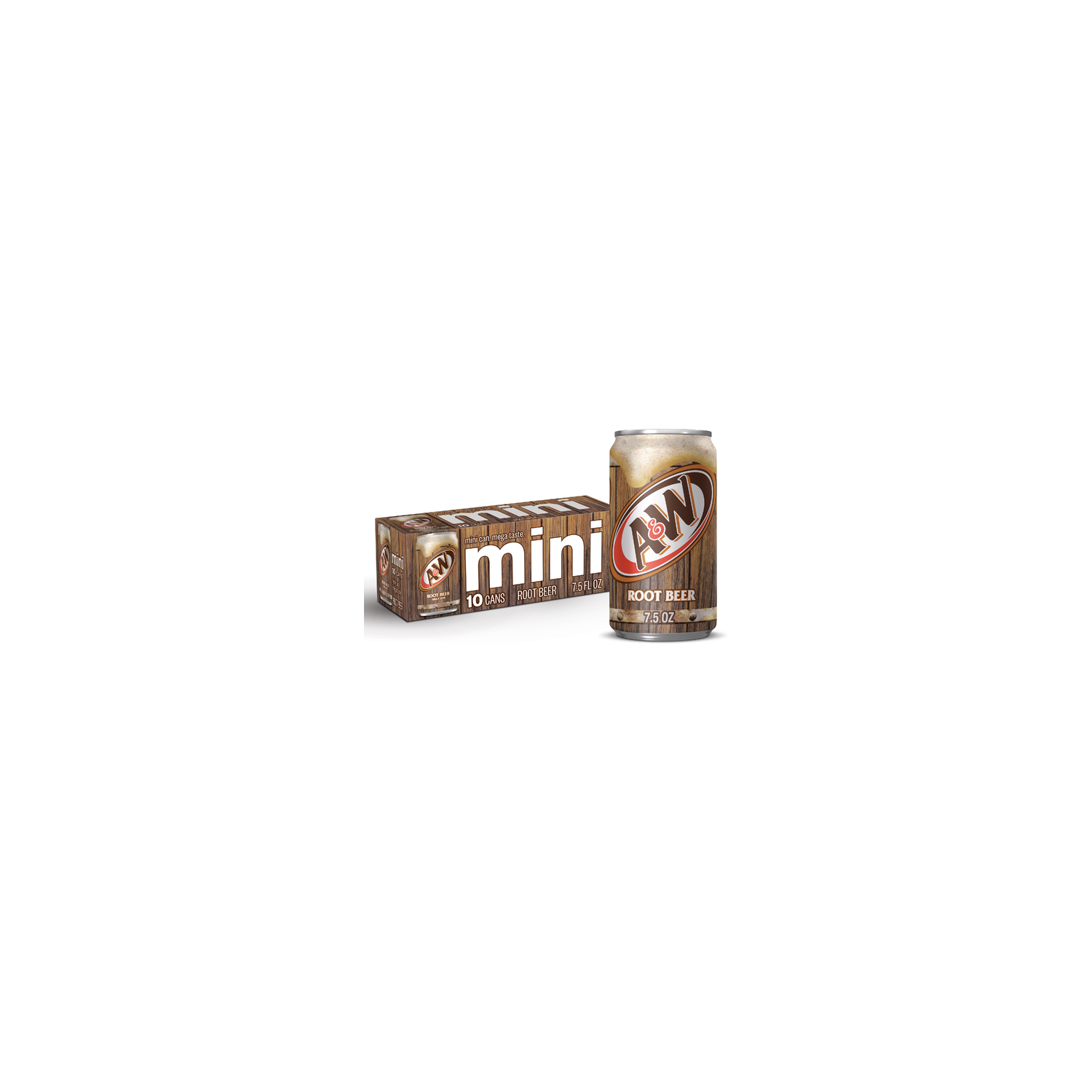 A&W Root Beer Soda Mini - 0.75 Fluid Ounce - 10 Count Image 1 of 3