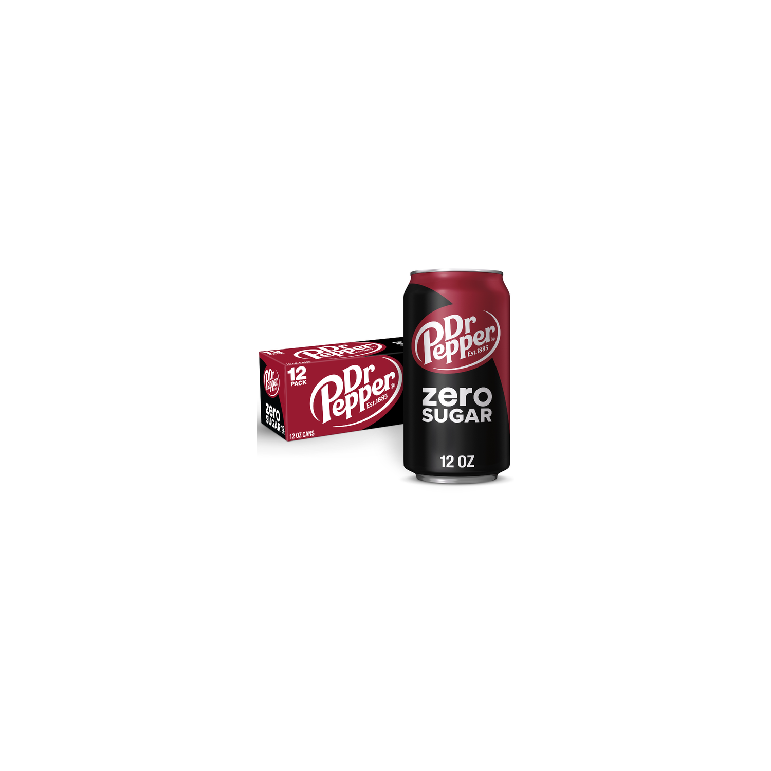 Dr Pepper Zero Sugar Soda - 12 Fluid Ounce Image 1 of 3