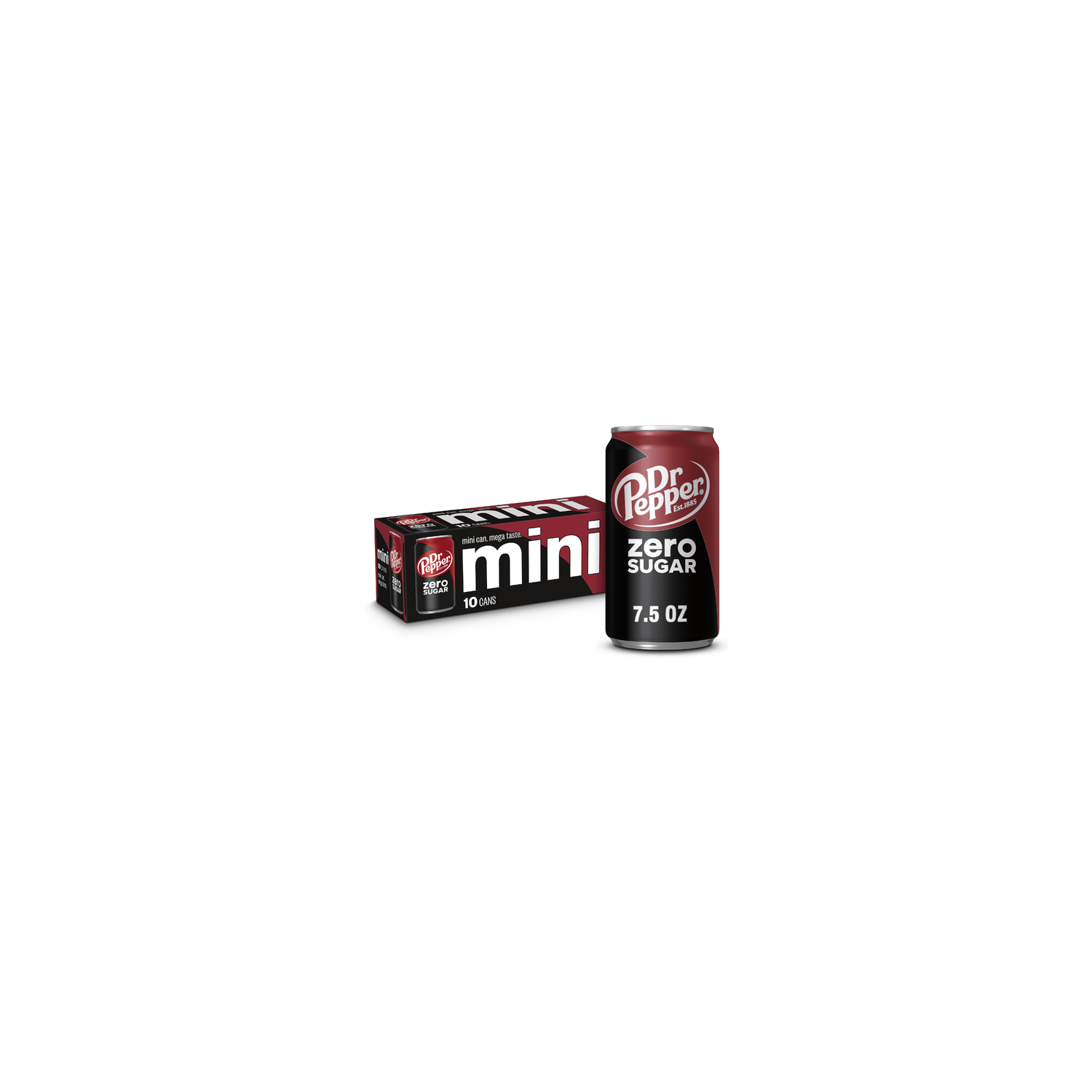 Dr Pepper Zero Sugar Soda Mini - 0.75 Fluid Ounce - 10 Count Image 1 of 3