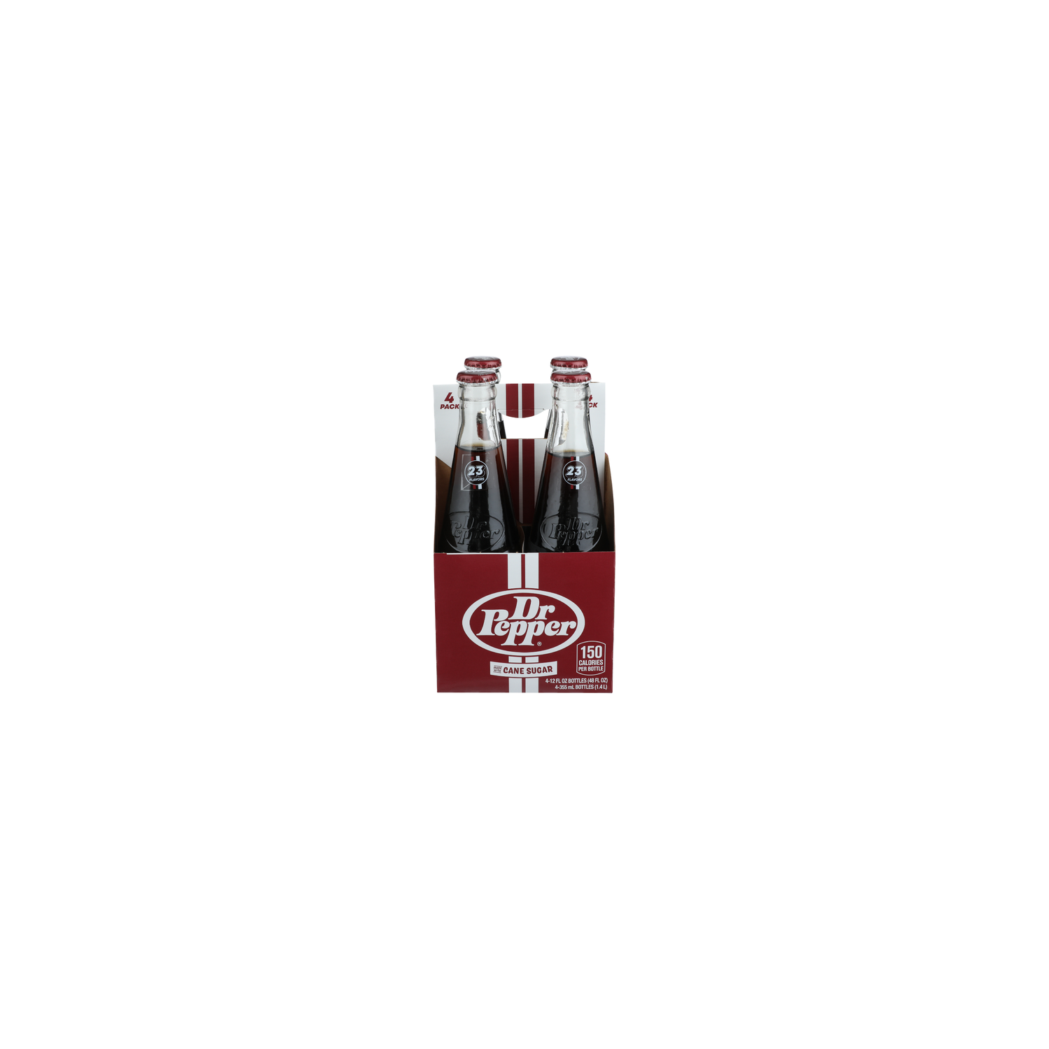 Dr Pepper Cane Sugar Soda Soft Drink - 12 Fluid Ounce - 4 Count Image 1 of 4