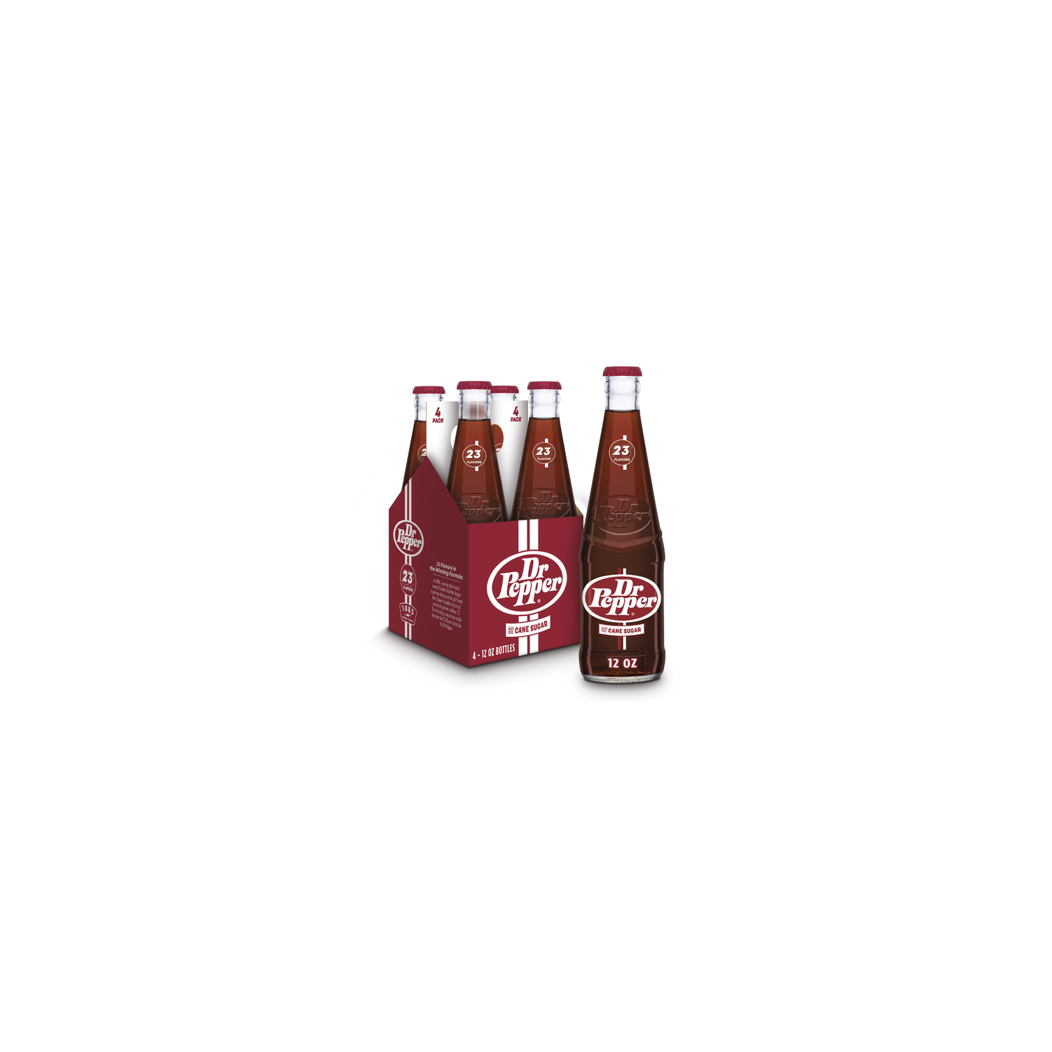 Dr Pepper Made With Cane Sugar Soda - 3 Fluid Ounce - 4 Count Image 1 of 3