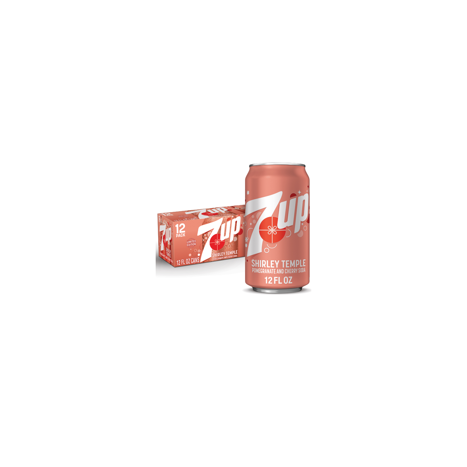 7UP Shirley Temple Pomegranate And Cherry Flavored Soda - 12 Fluid Ounce Image 1 of 3