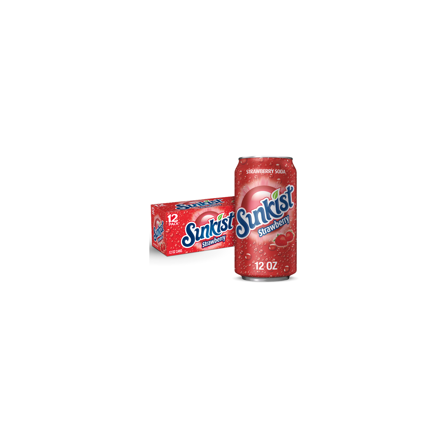 Sunkist Strawberry Soda - 12 Fluid Ounce Image 1 of 3