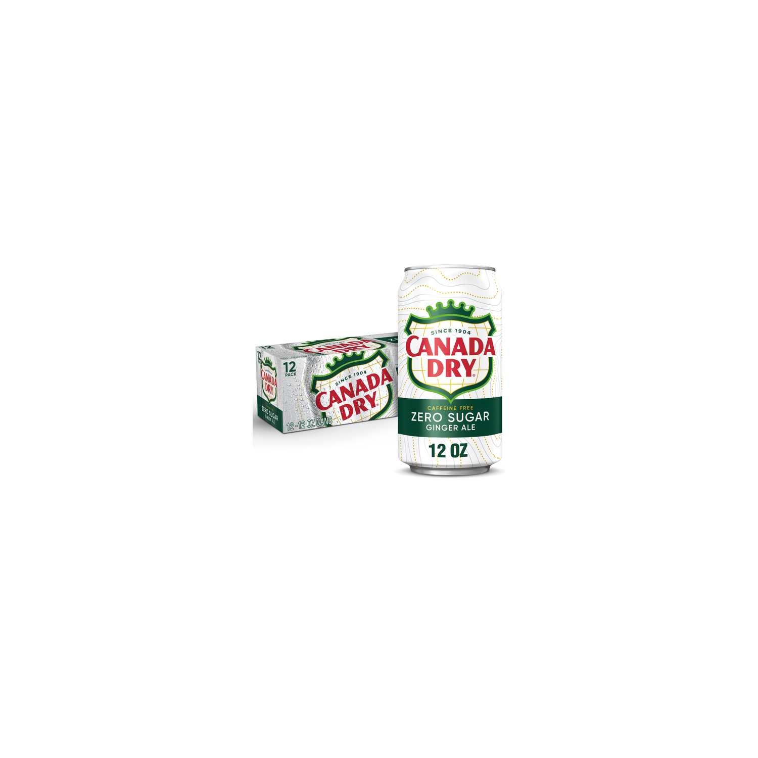Canada Dry Zero Sugar Ginger Ale Soda - 12 Fluid Ounce Image 1 of 3