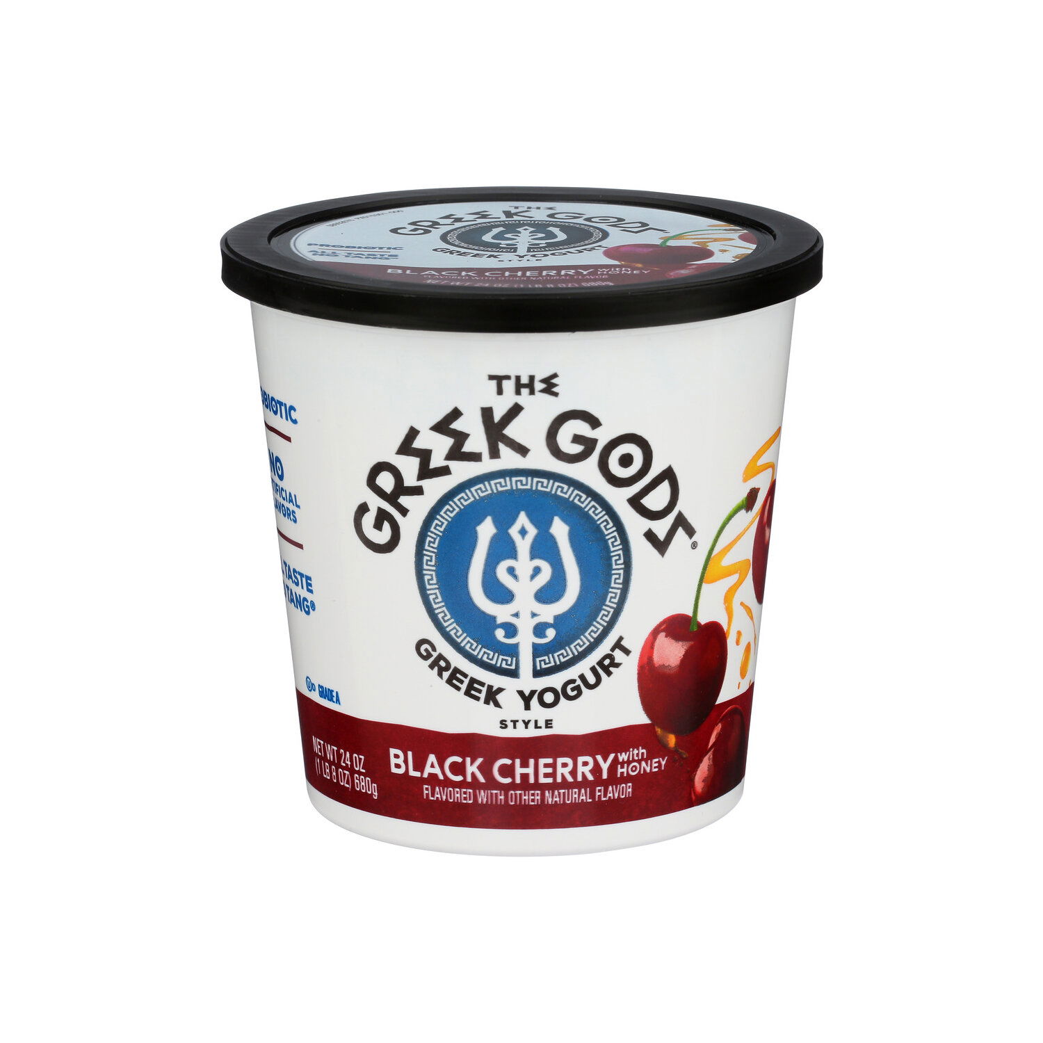 The Greek Gods Black Cherry With Honey Yogurt - 24 Ounce - 1 Count