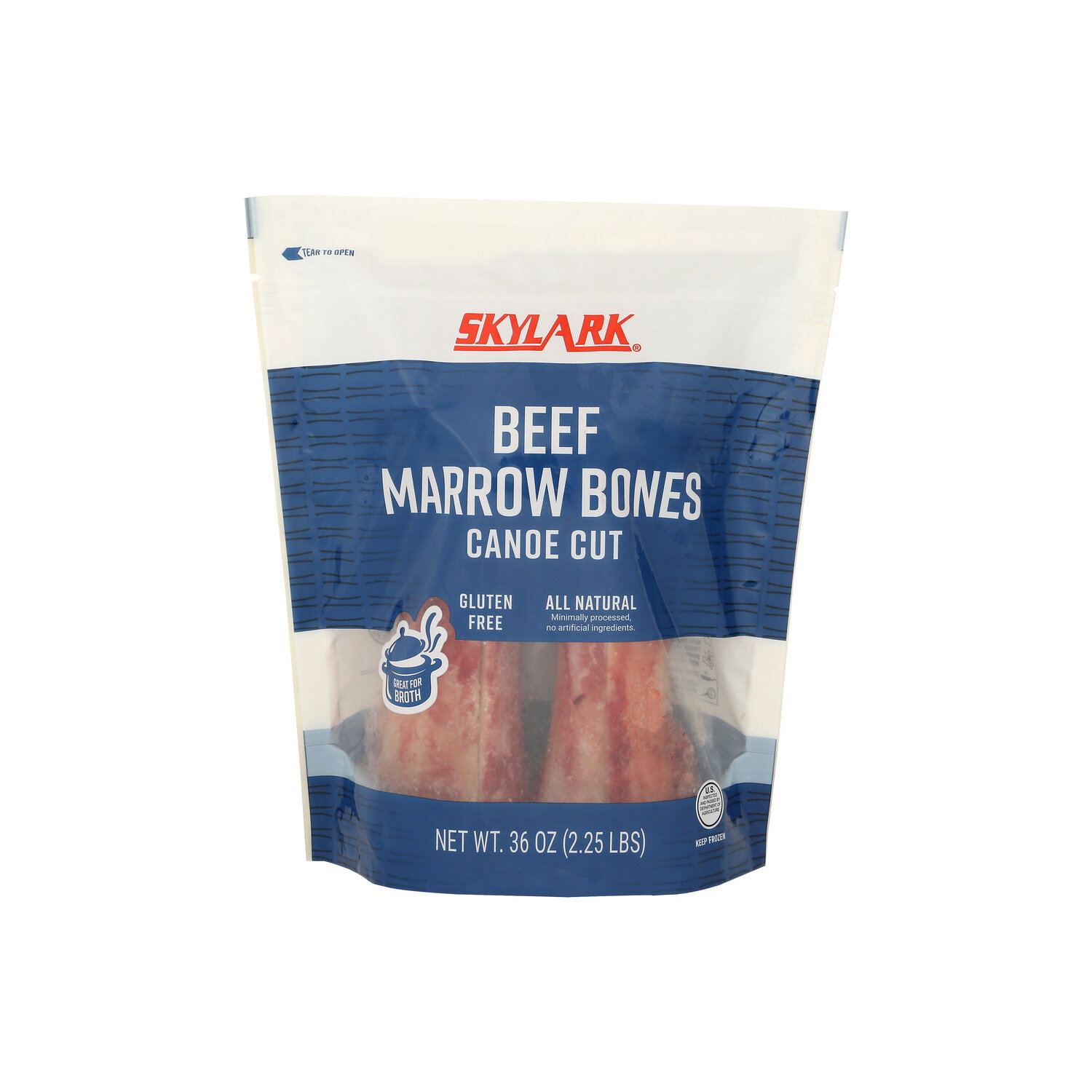 Skylark Beef Marrow Bones Canoe Cut - 36 Ounce Image 1 of 2