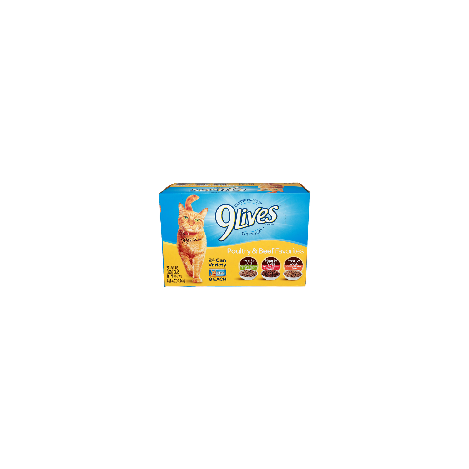 9Lives Real Chicken & Fish In Gravy, Chicken & Beef Turkey Gravy Poultry & Beef Favorites Cat Food - 5.5 Ounce - 24 Count Image 1 of 2